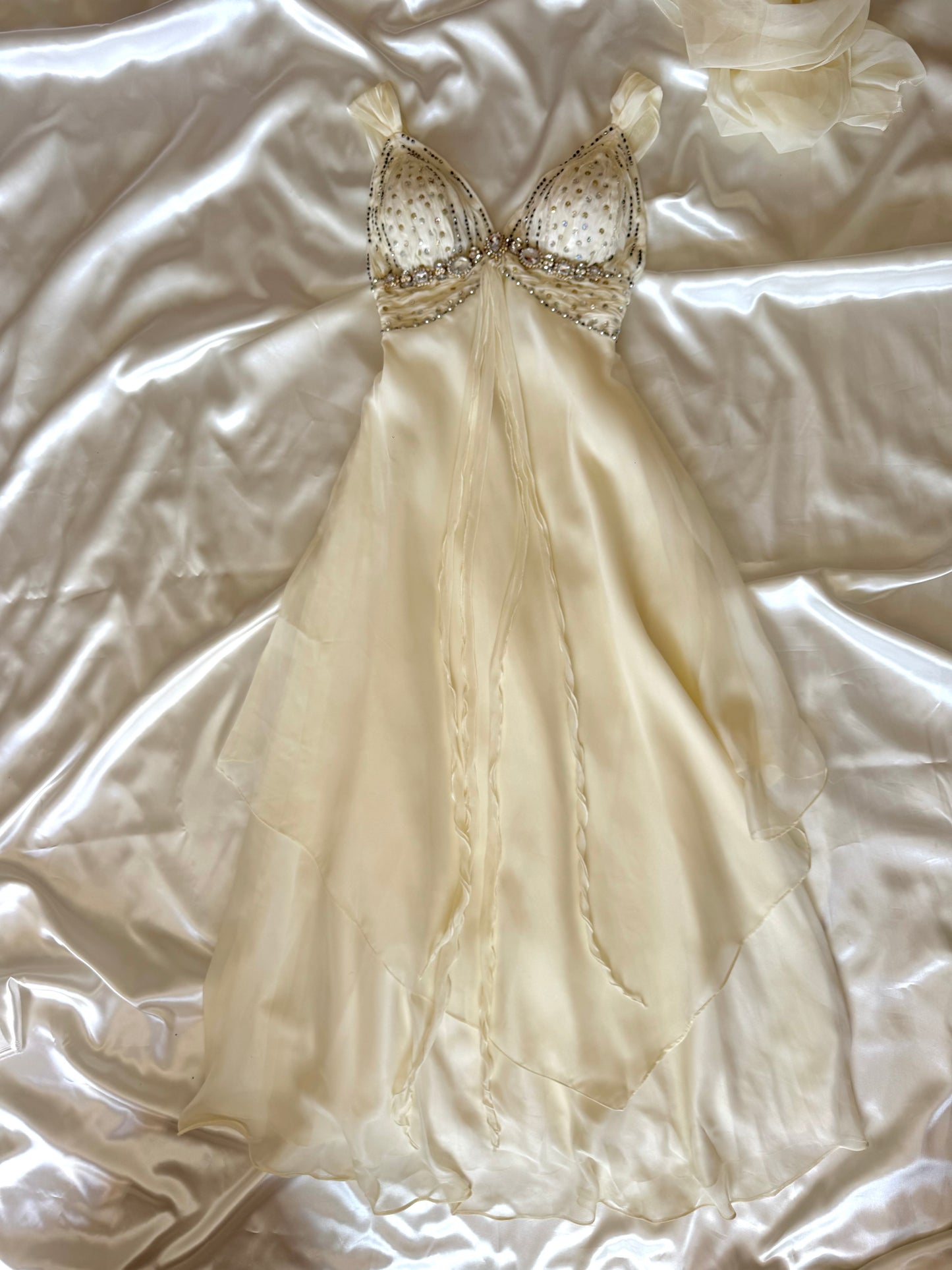 White Sparkly Vintage Dress