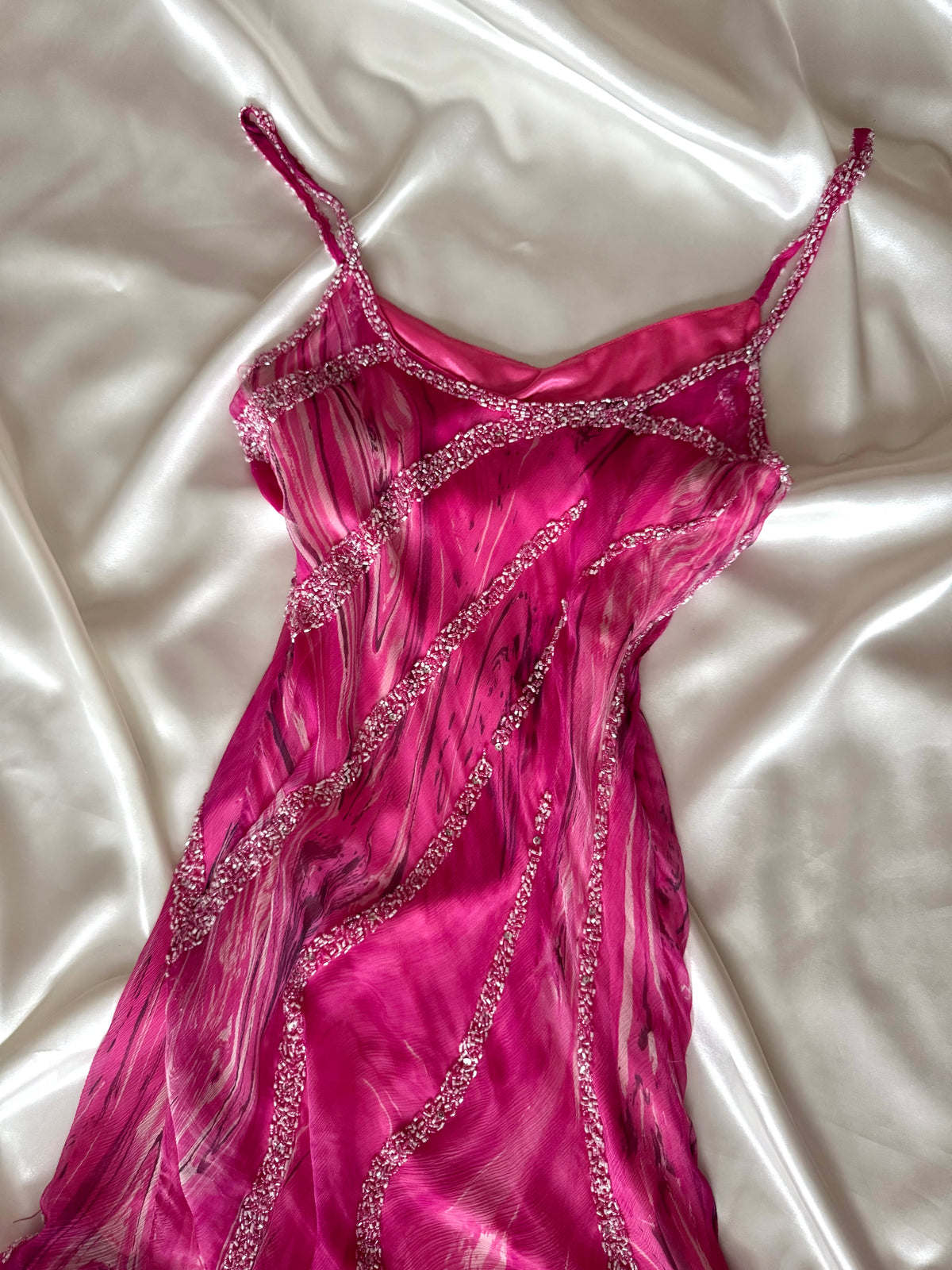 Gorgeous Pink Floral Vintage Dress