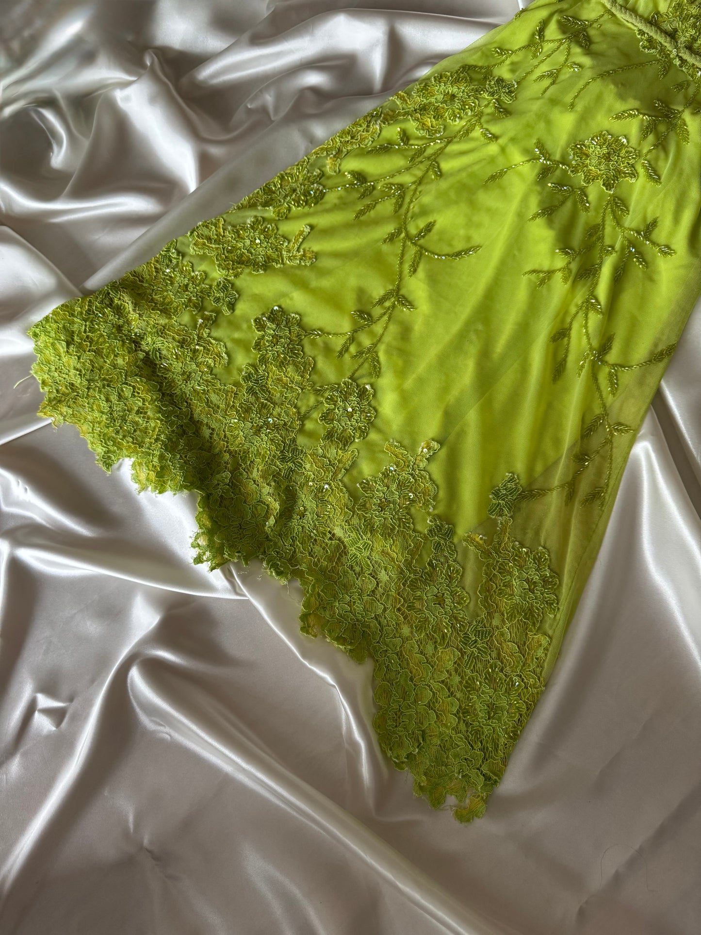 Green Beaded Lace Vintage Aftershock Summer Dress