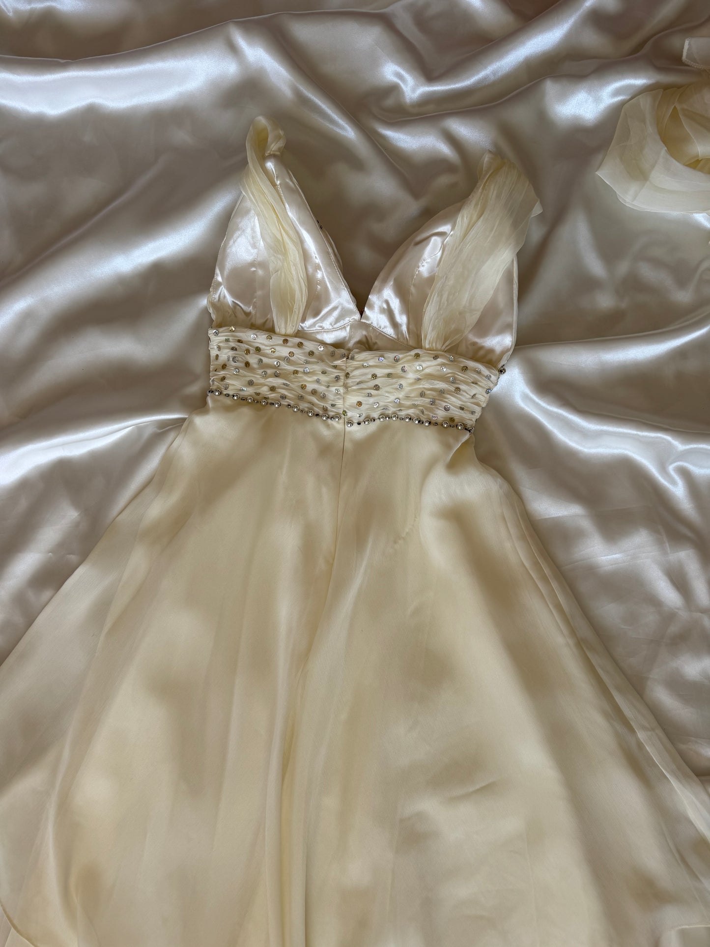 White Sparkly Vintage Dress