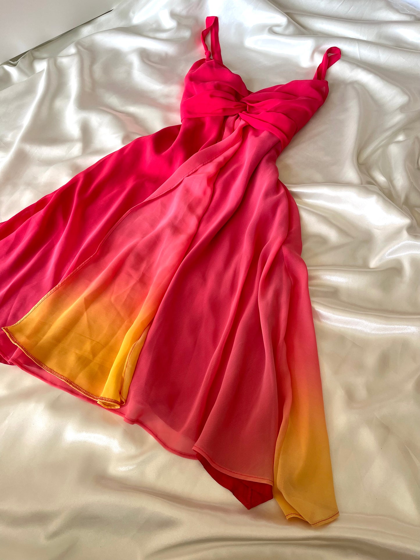 Red Ombre Mini Vintage Dress