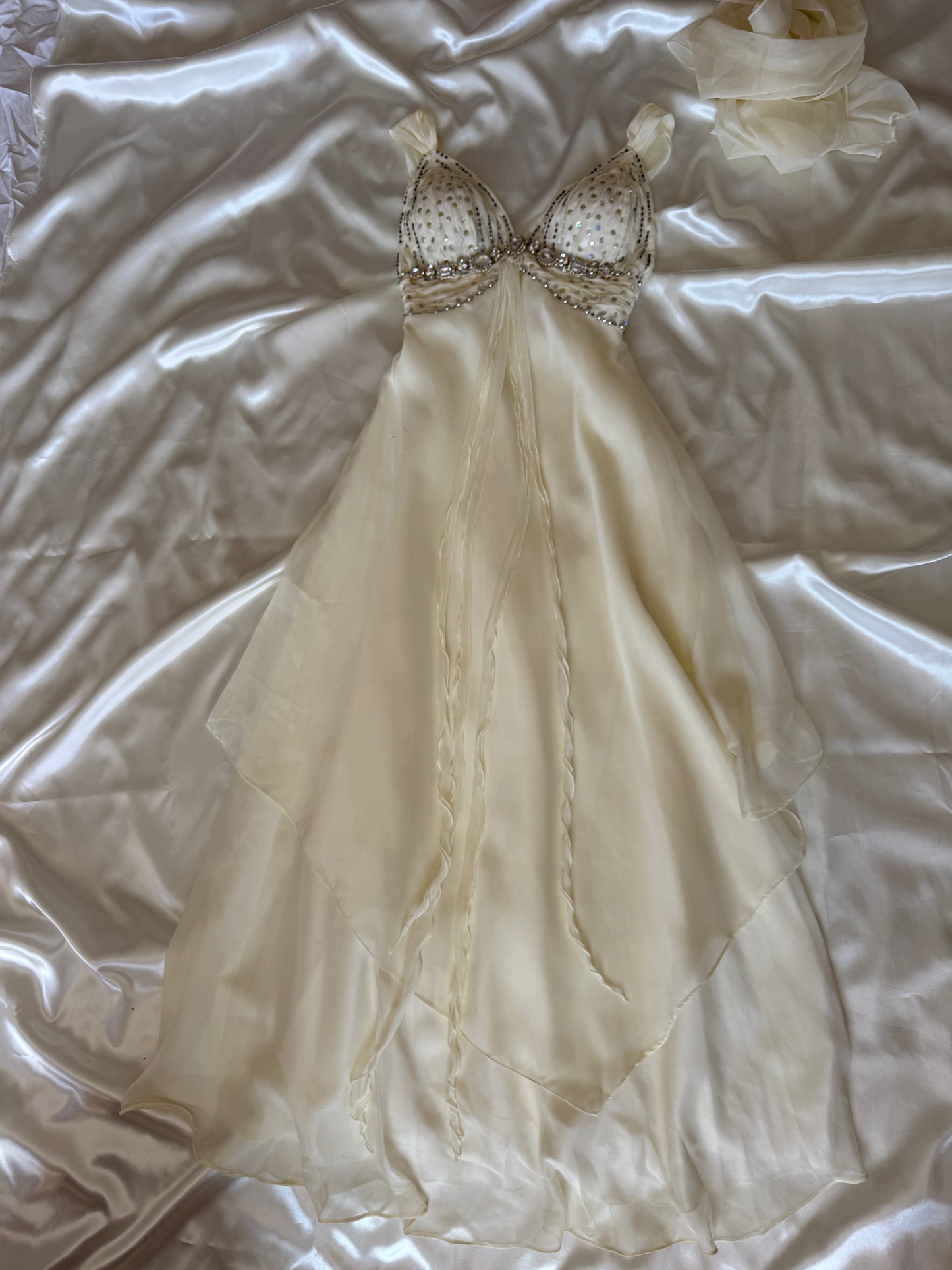 White Sparkly Vintage Dress