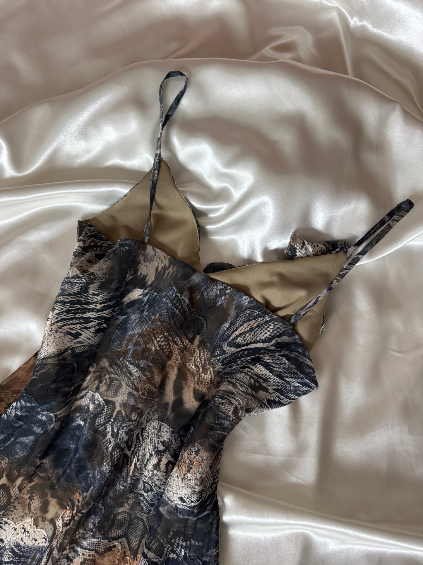 Stunning Snake Pattern Vintage Dress