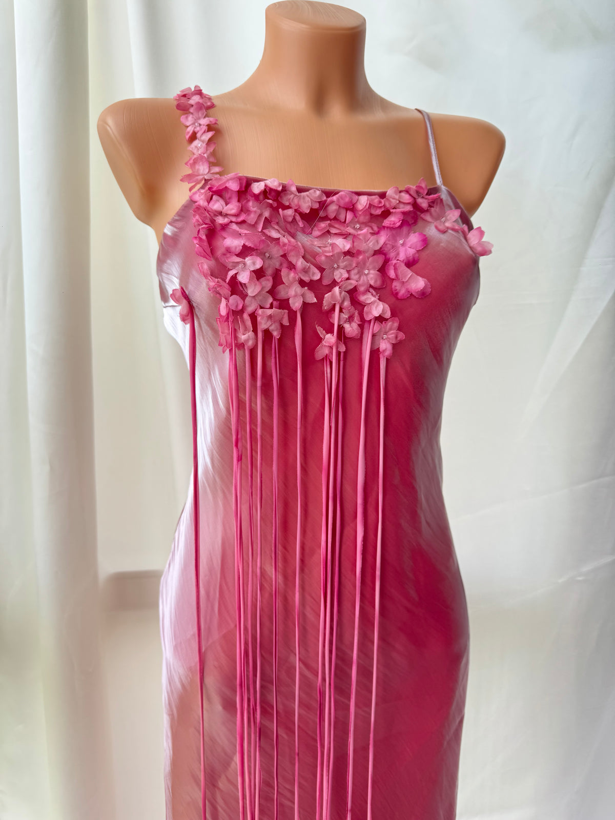 Gorgeous Pink Floral Vintage Dress