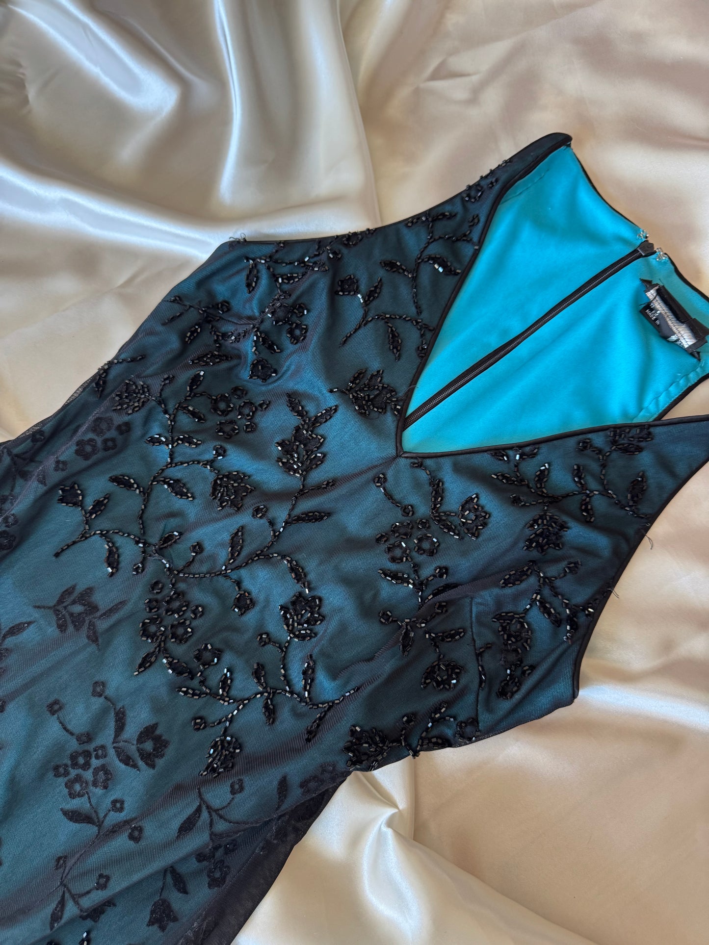 Blue & Black Gothic Vintage Dress