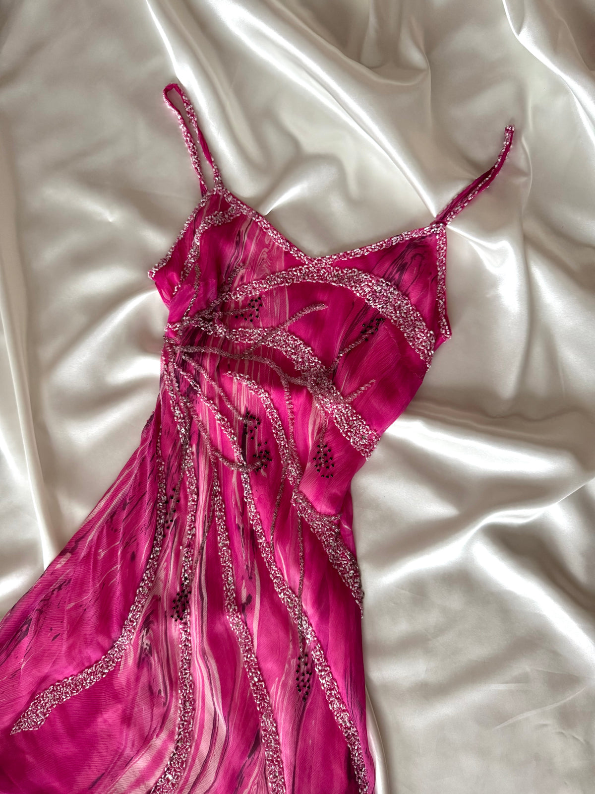Gorgeous Pink Floral Vintage Dress