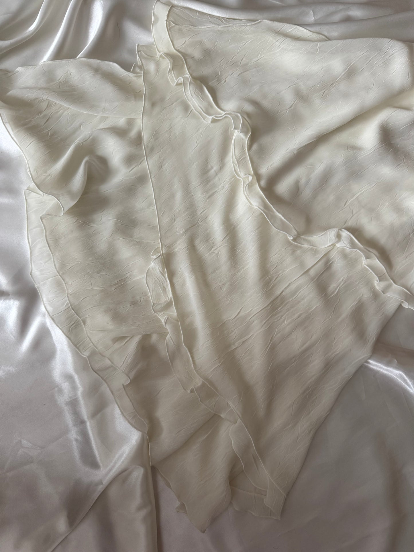 Cute White Frill Sparkly Vintage Dress