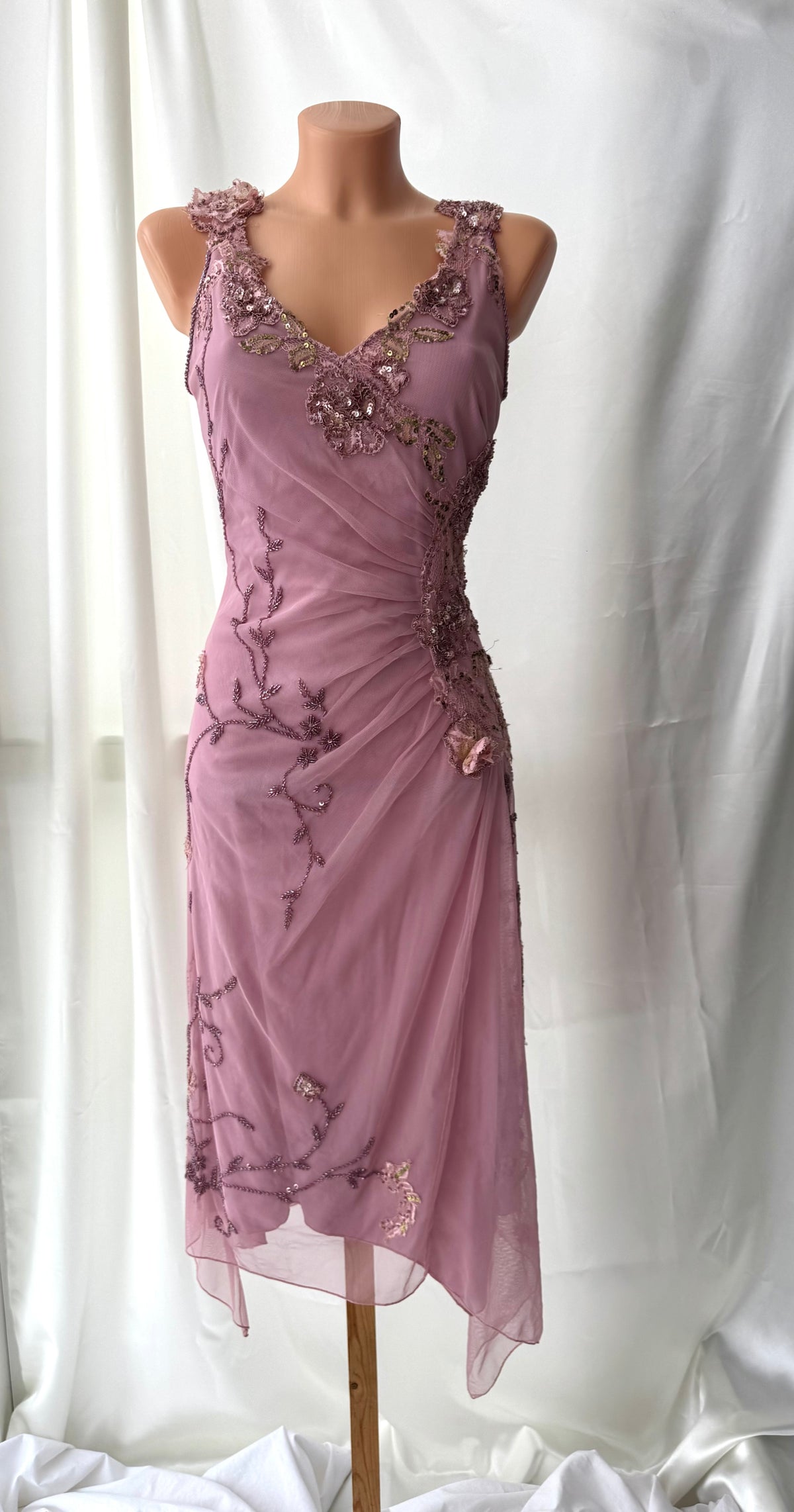 Gorgeous Pink Floral Vintage Dress