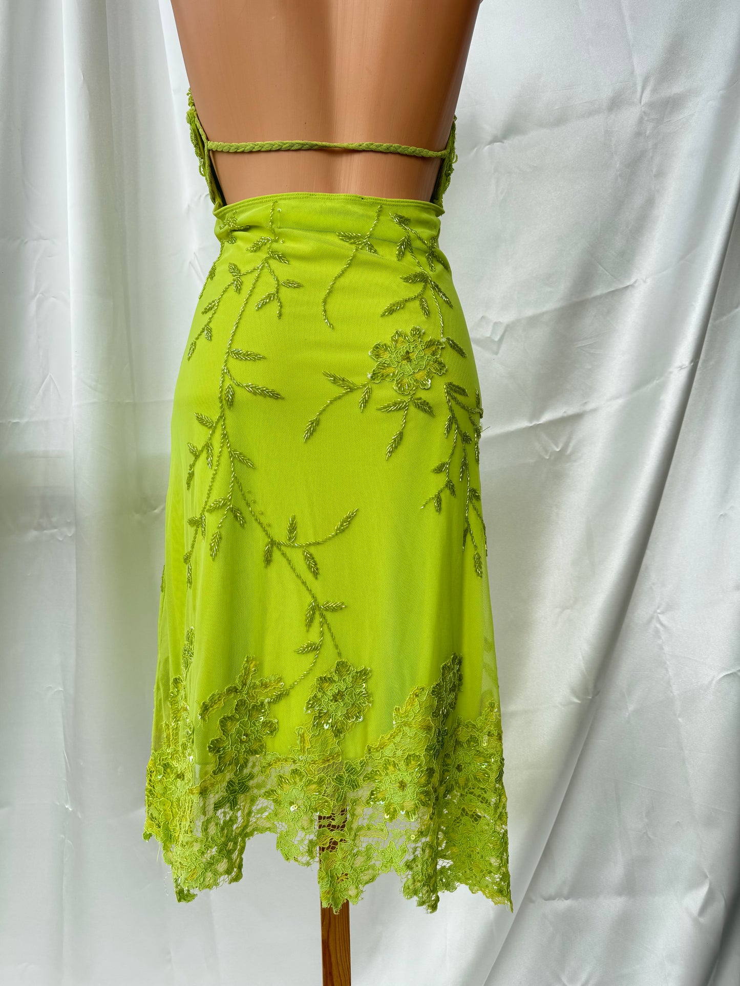 Green Beaded Lace Vintage Aftershock Summer Dress