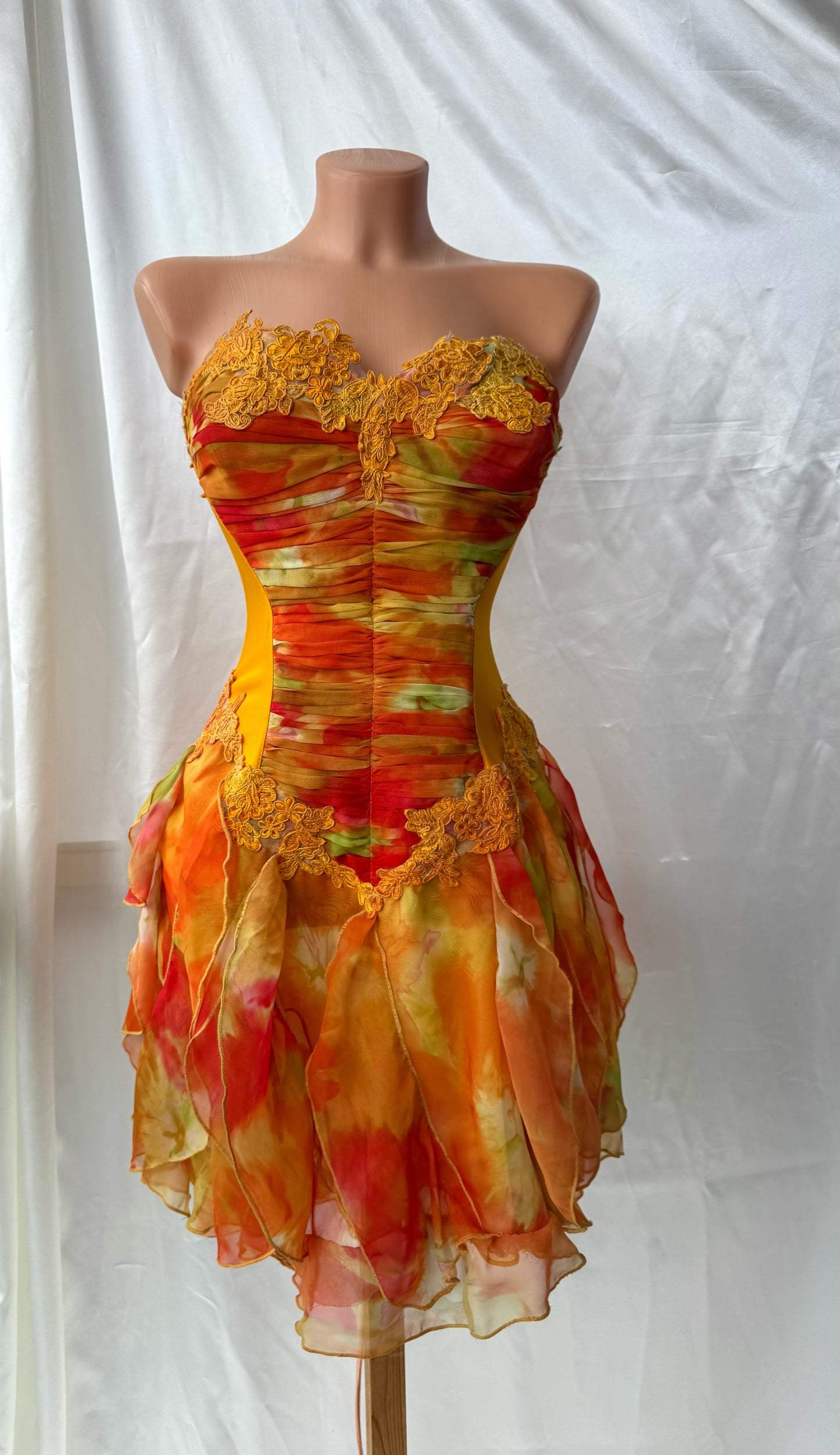 Catwalk Collection London Orange Corset Mini Dress