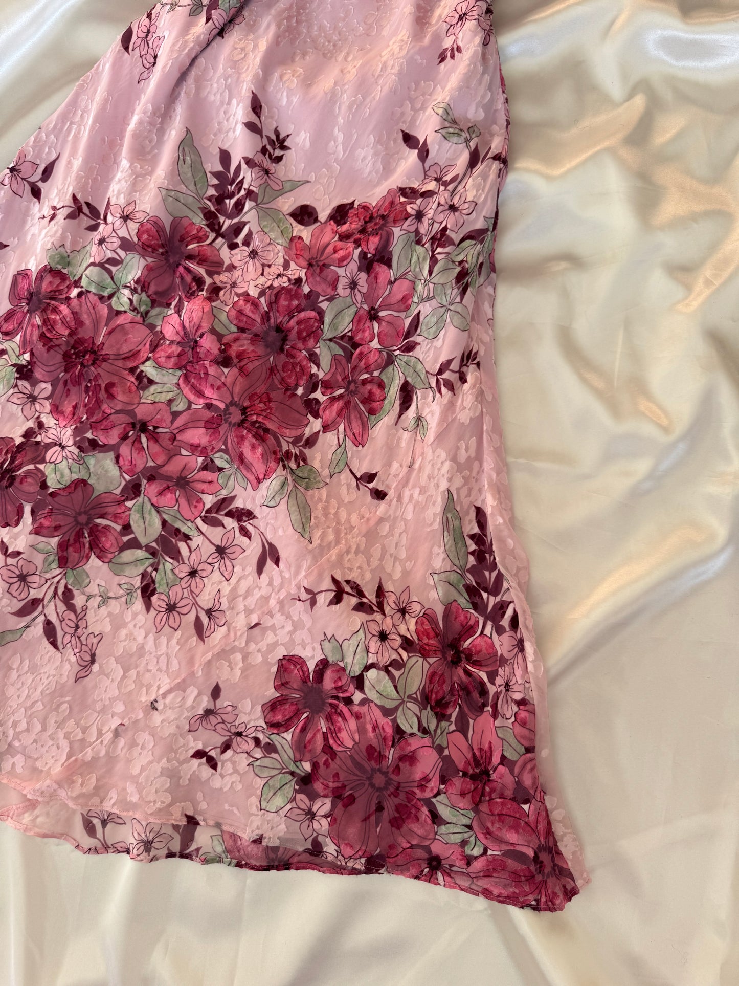 Gorgeous Pink Floral Vintage Dress