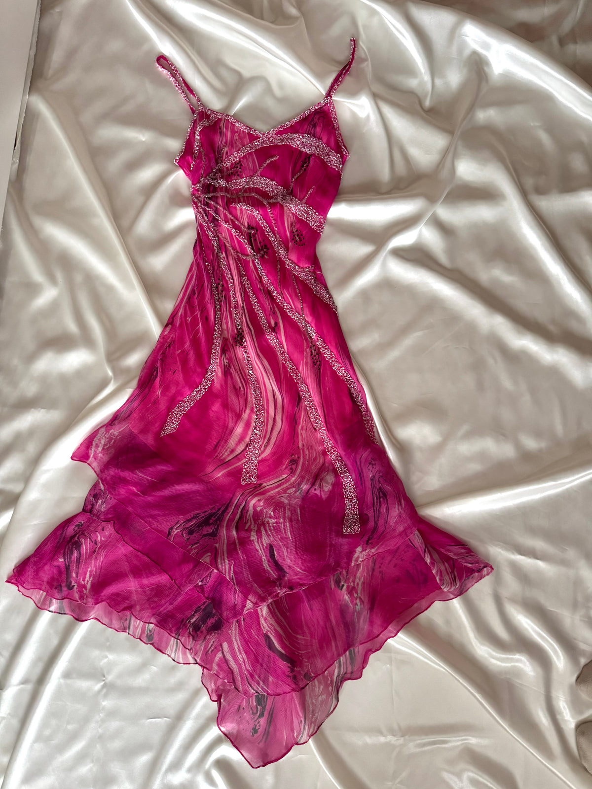 Gorgeous Pink Floral Vintage Dress