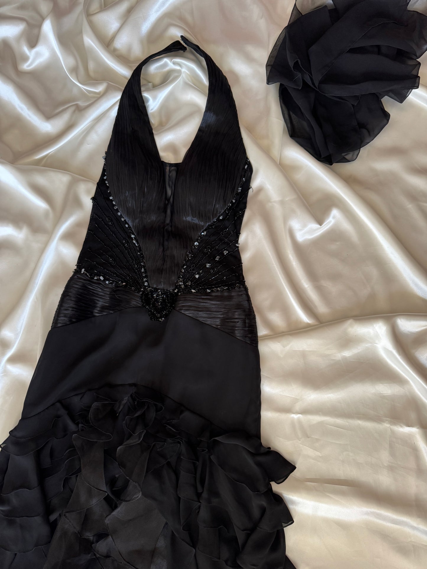 Spectacular Black Beaded Long dress