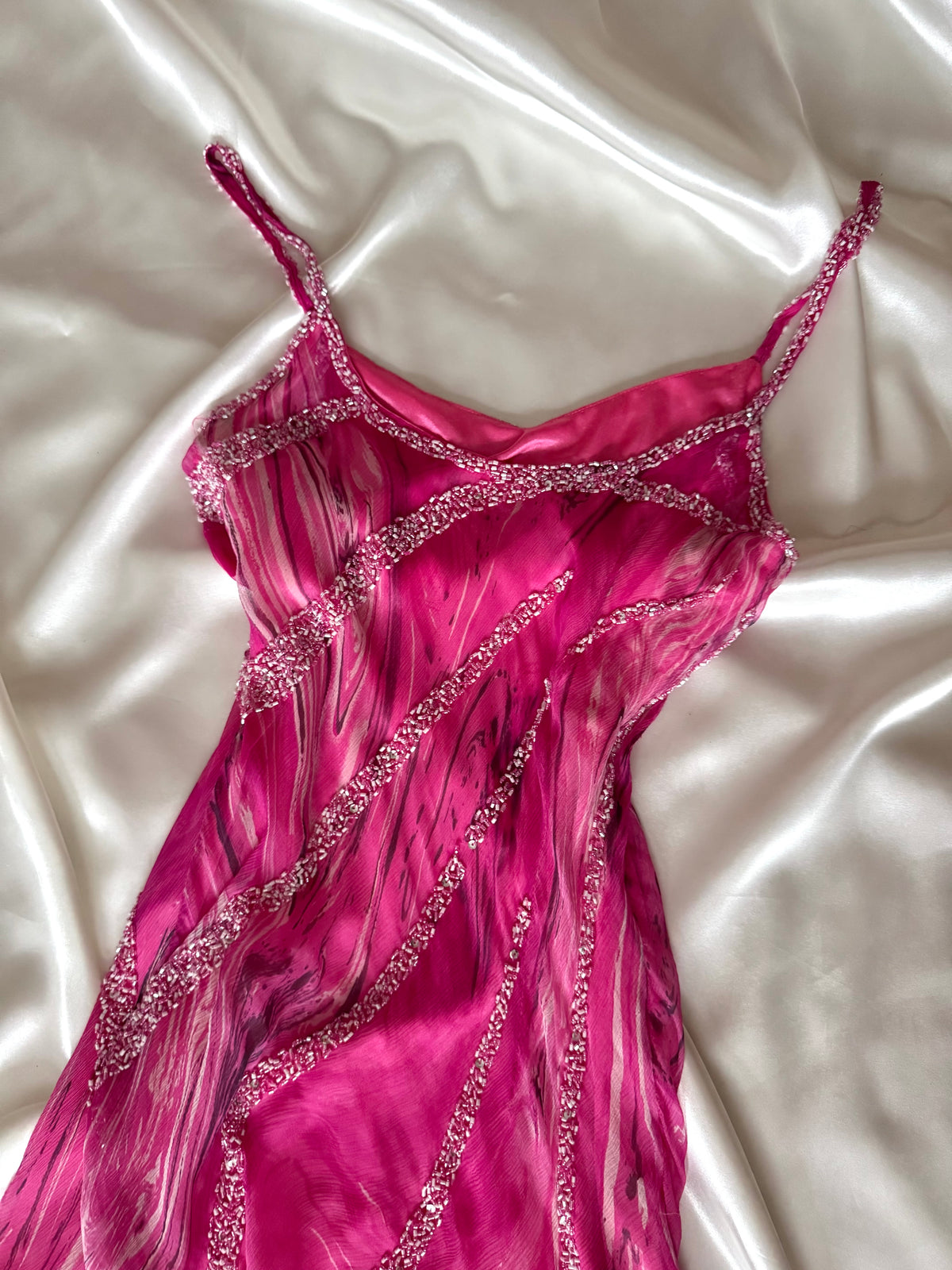 Gorgeous Pink Floral Vintage Dress