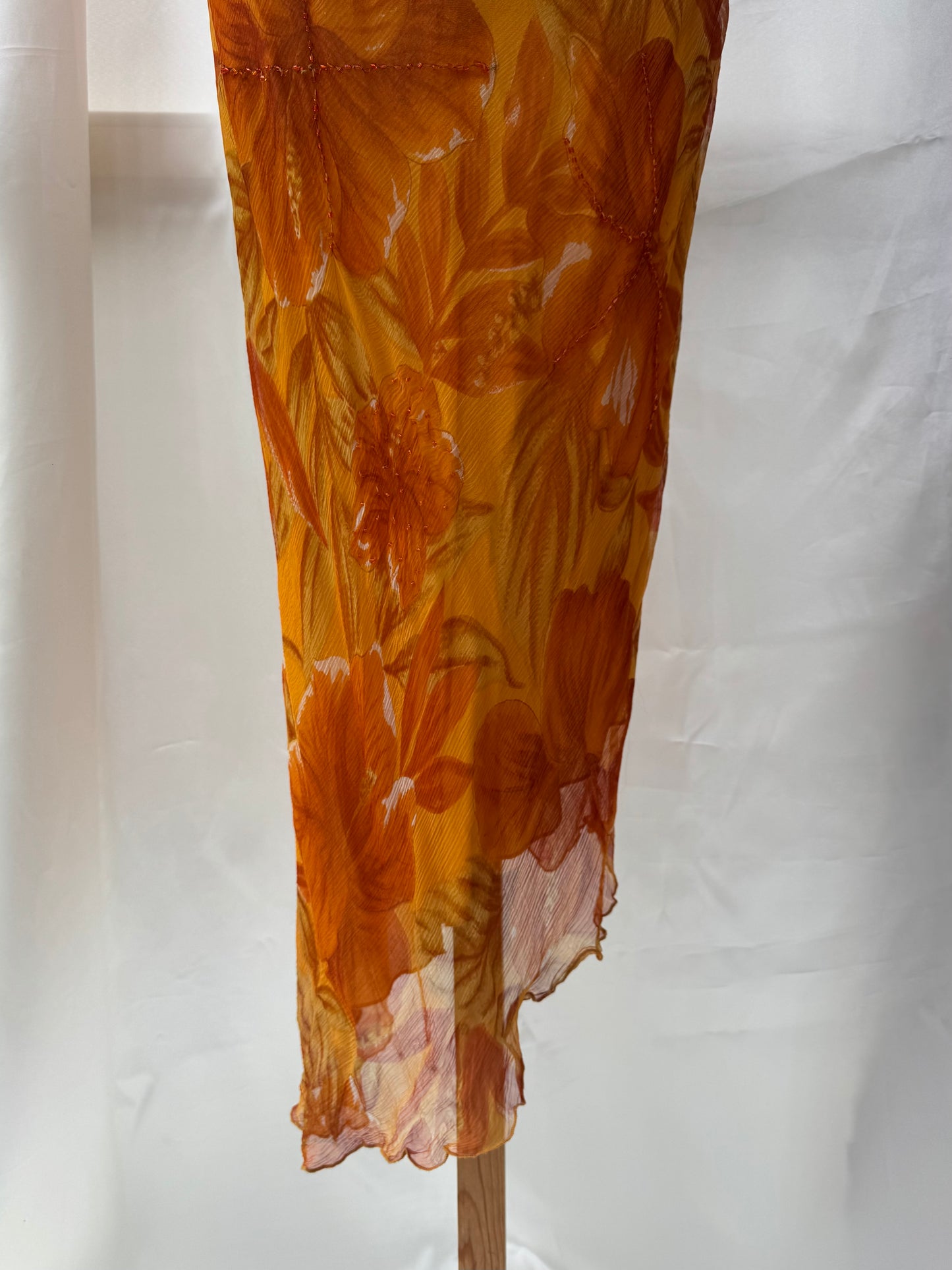 Orange Vintage Tropical Dress
