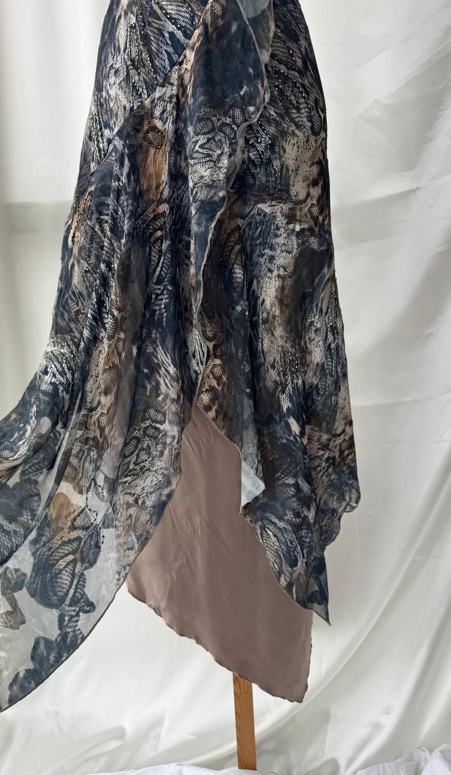 Stunning Snake Pattern Vintage Dress
