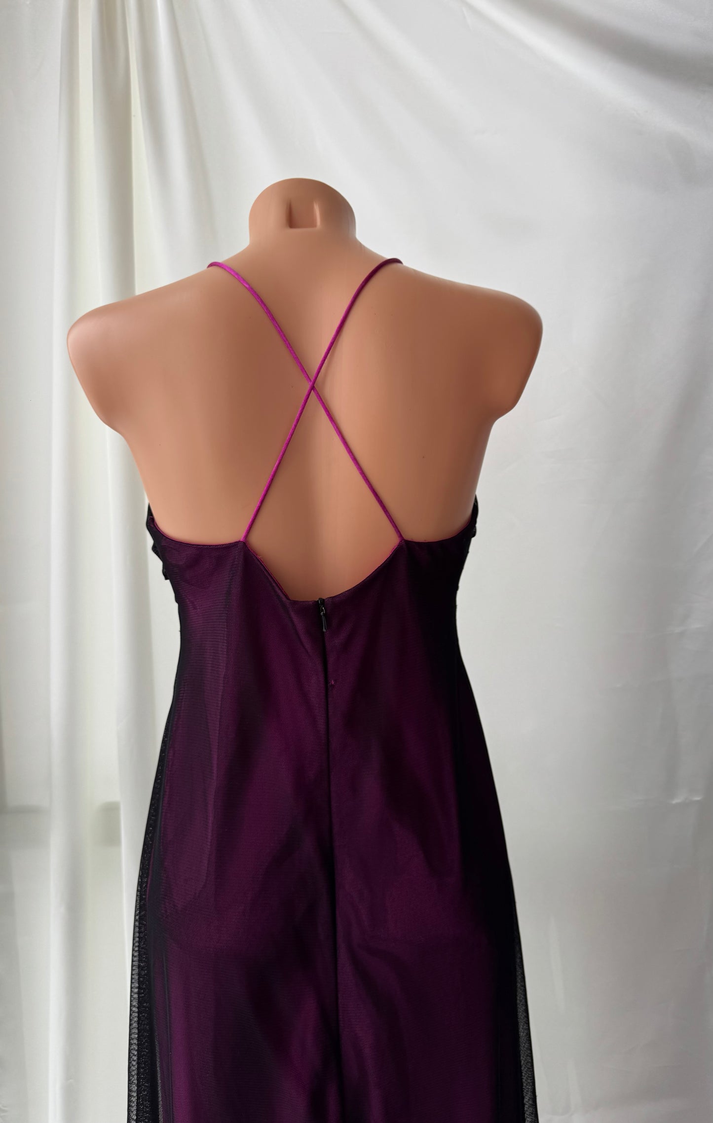 Gorgeous Purple Butterfly Vintage Royal Gown