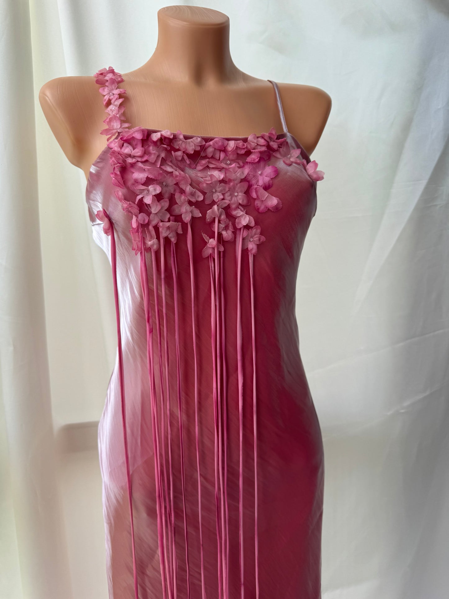 Gorgeous Pink Floral Vintage Dress
