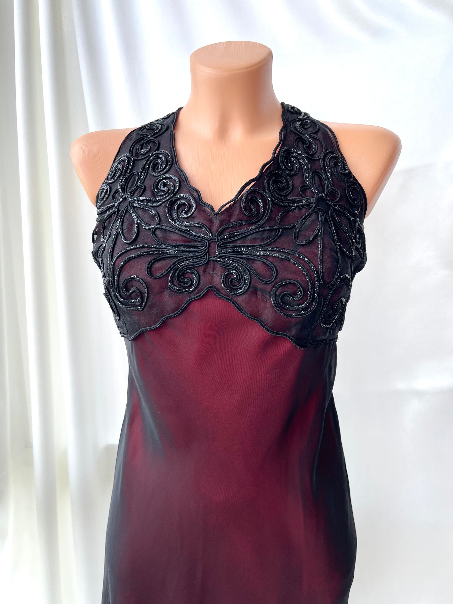 Red Black Butterfly Gothic Vintage Dress