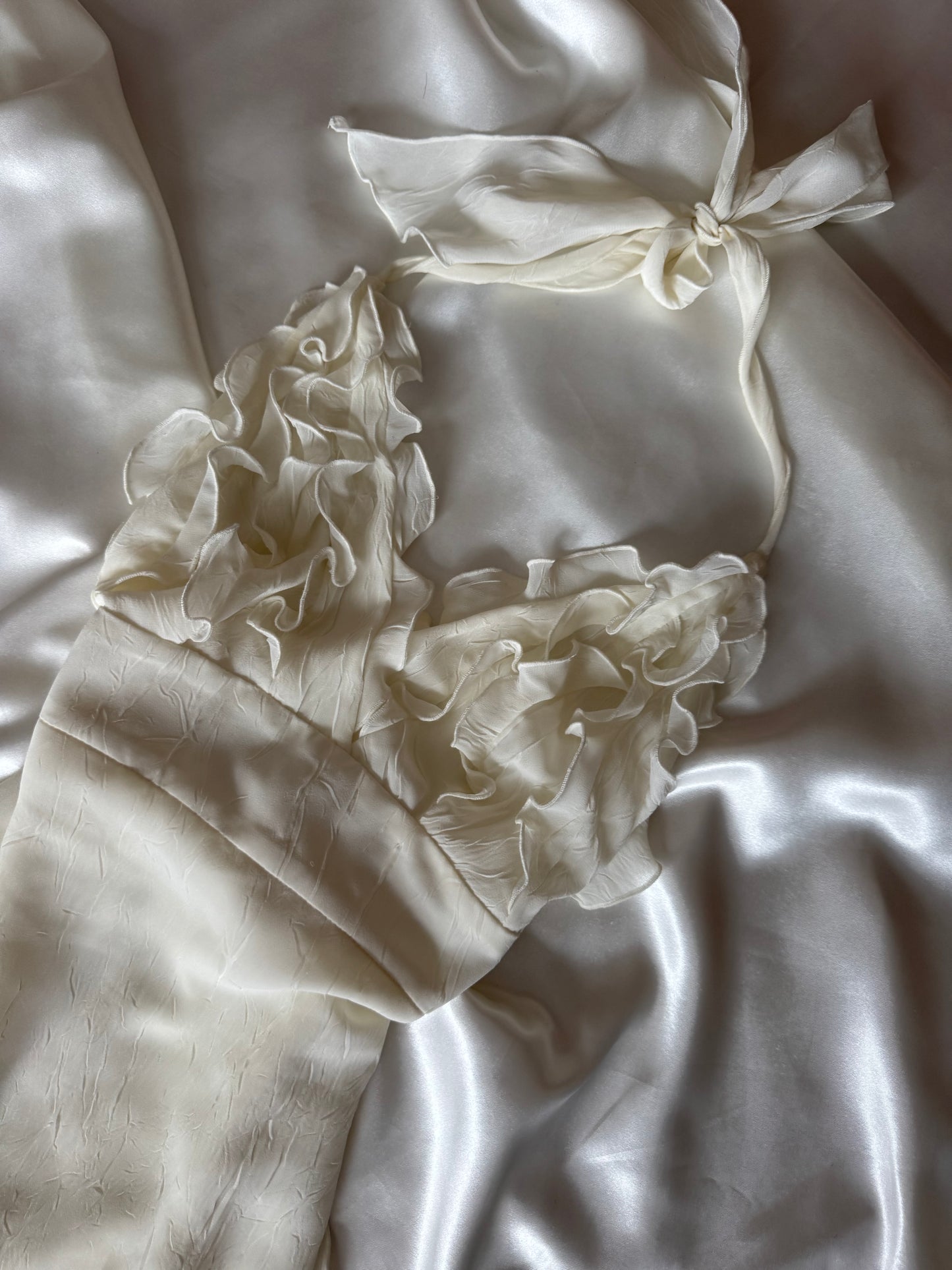 Cute White Frill Sparkly Vintage Dress