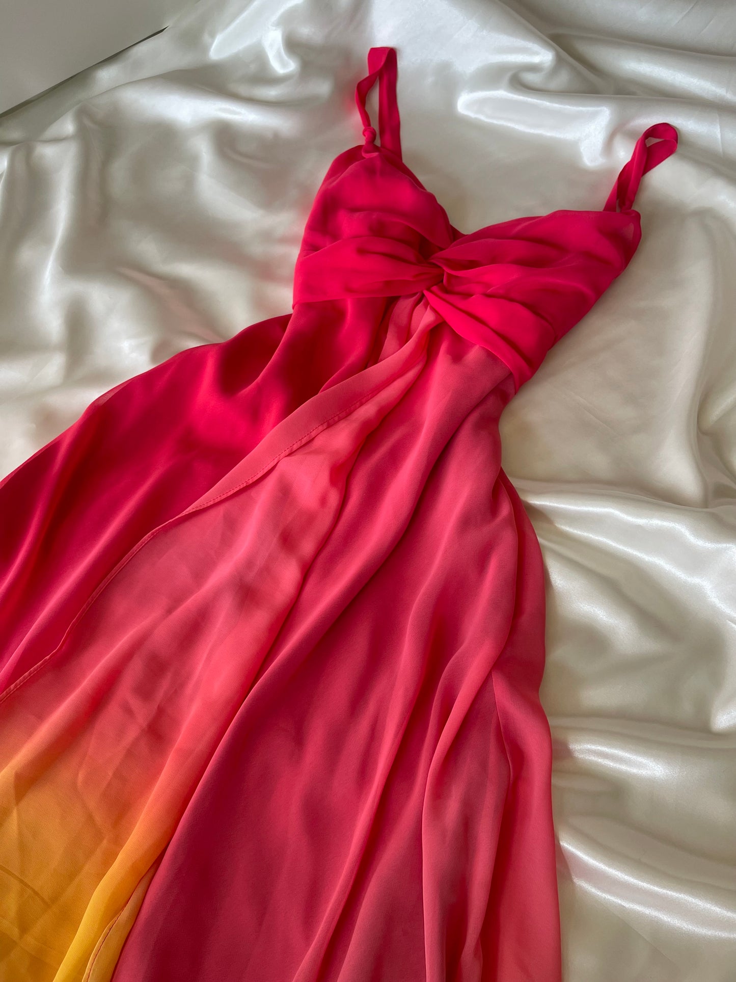 Red Ombre Mini Vintage Dress
