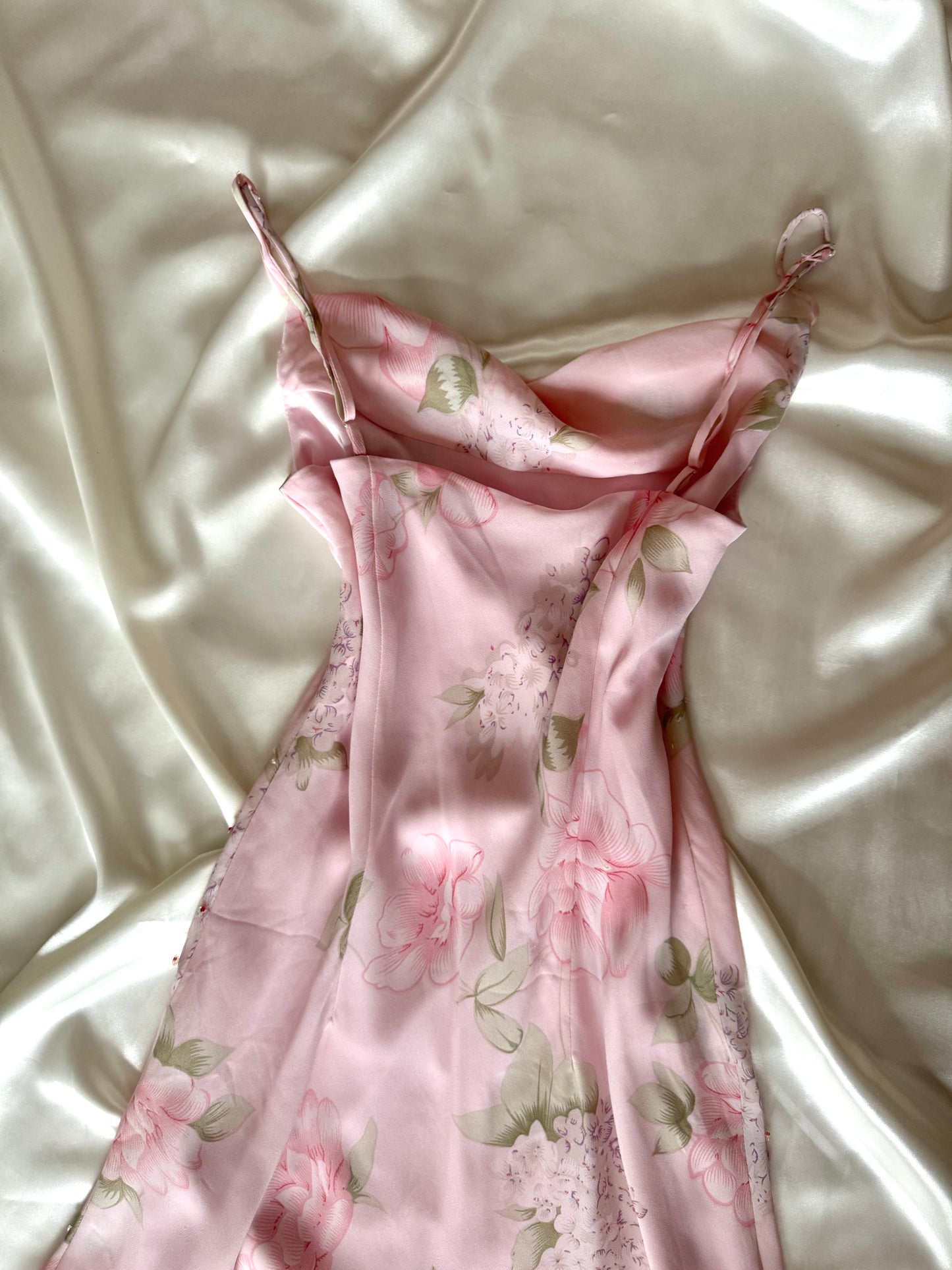 Gorgeous Pink Floral Vintage Dress