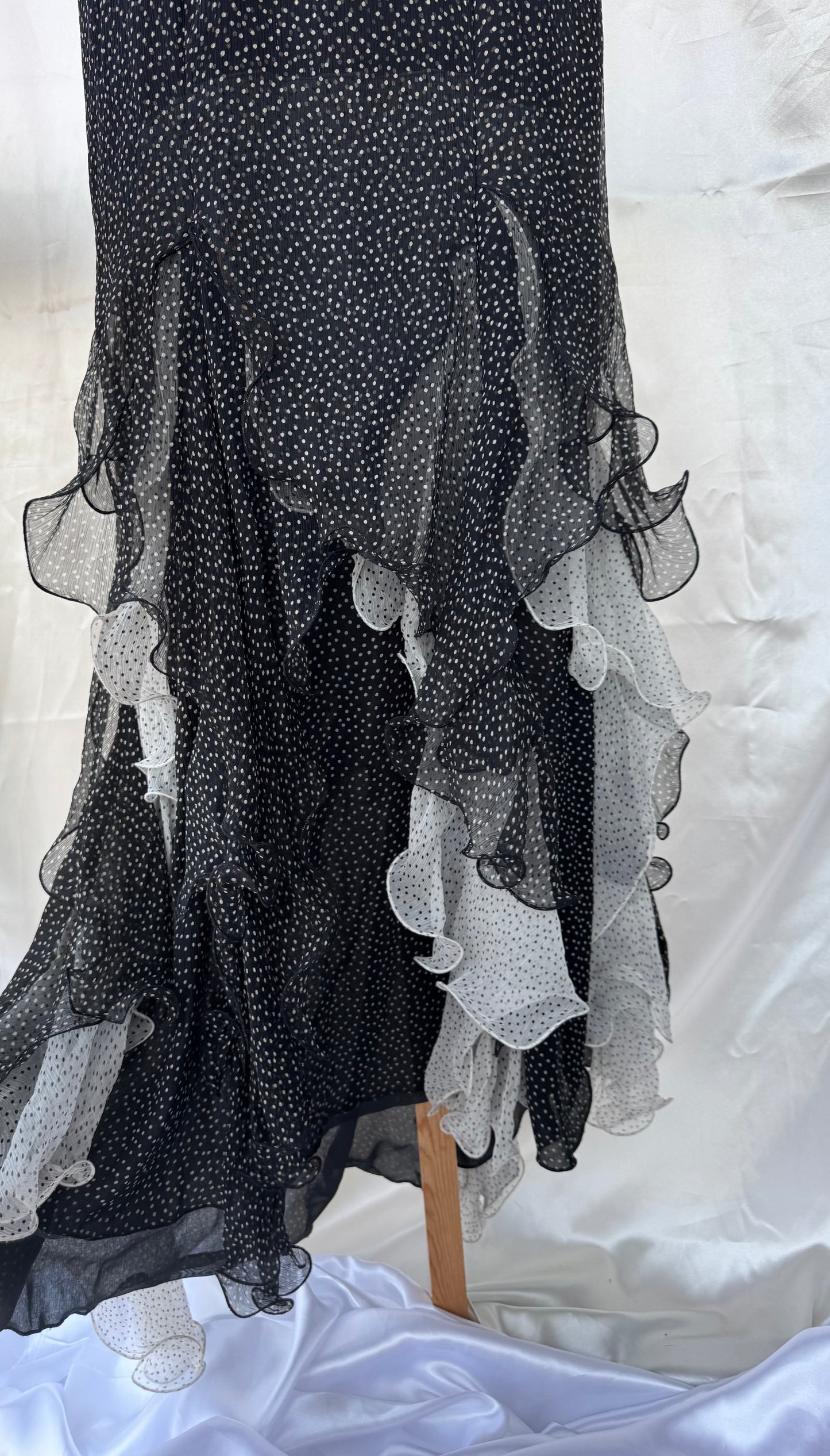 Spectacular Black Polkadot Ruffle Dress