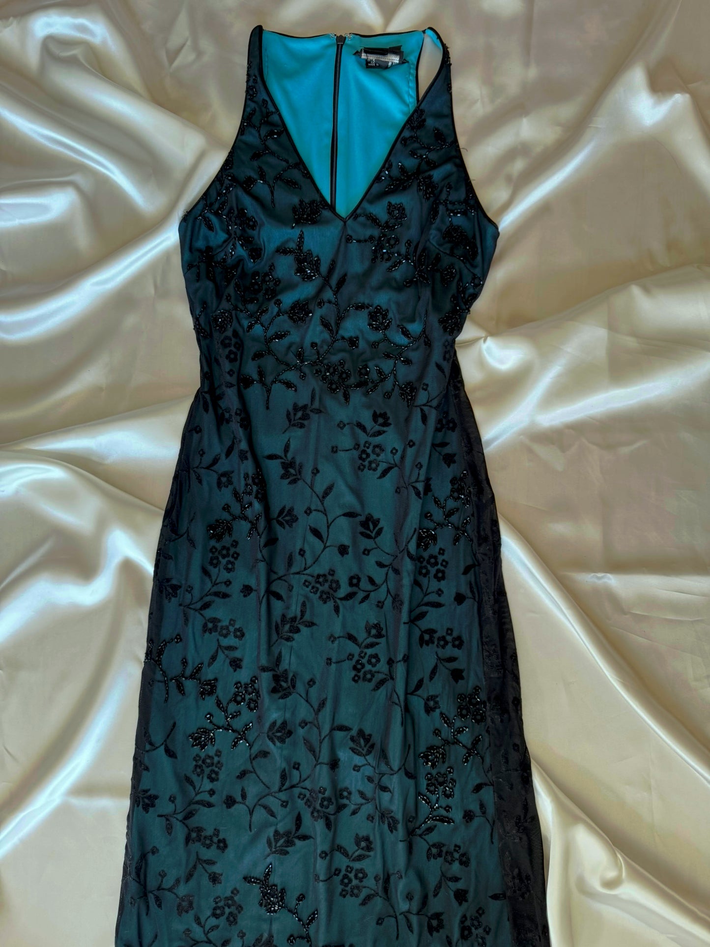 Blue & Black Gothic Vintage Dress