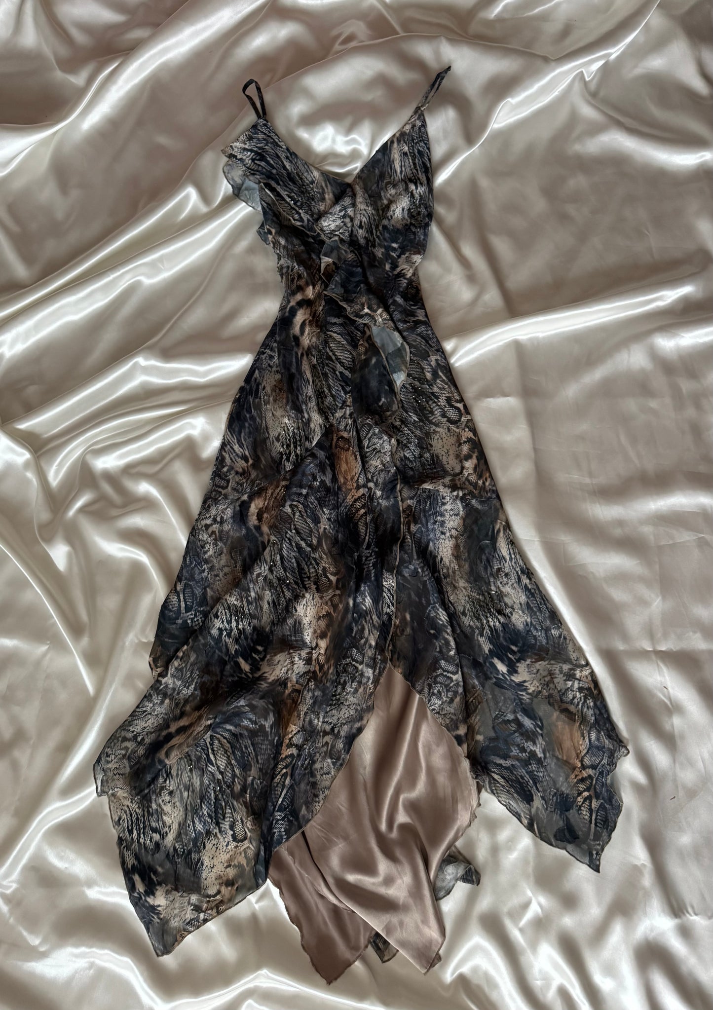 Stunning Snake Pattern Vintage Dress