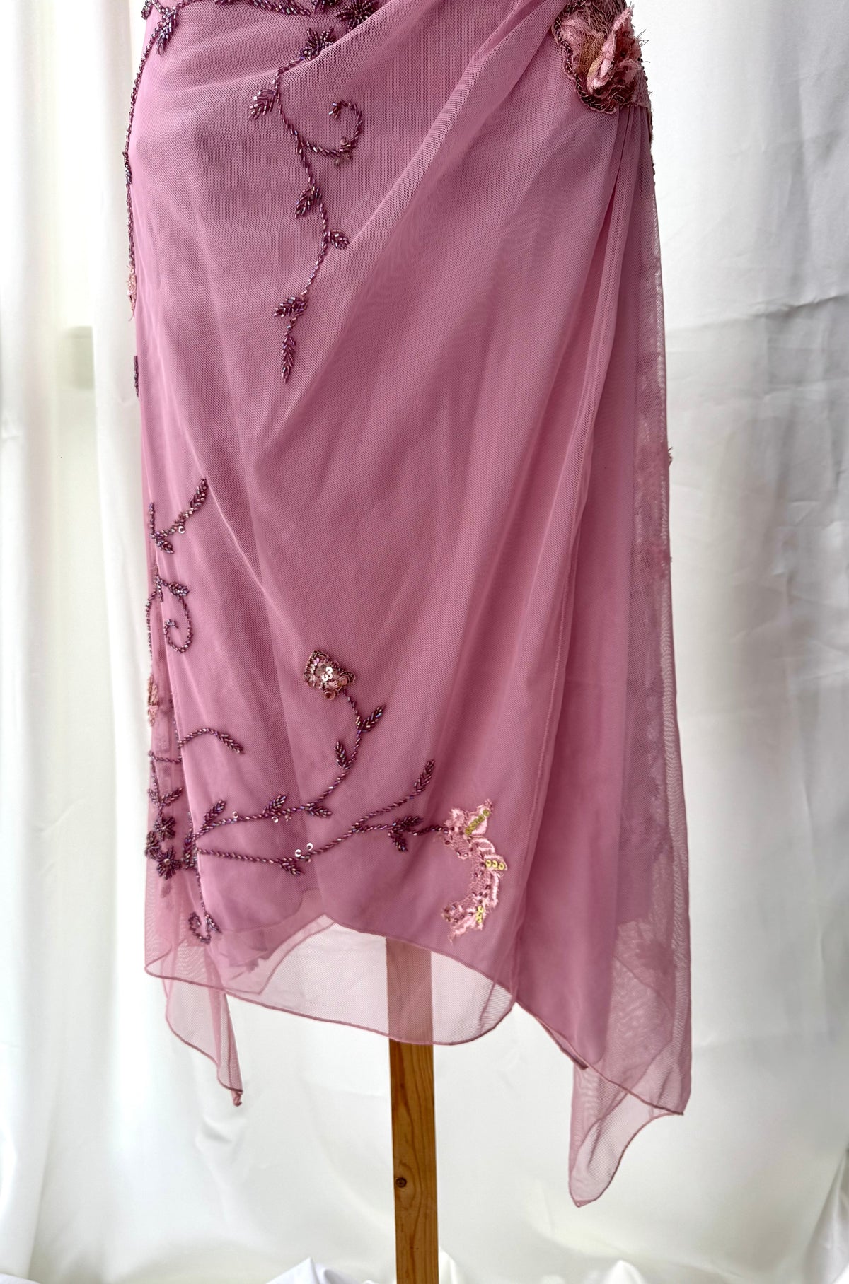 Gorgeous Pink Floral Vintage Dress