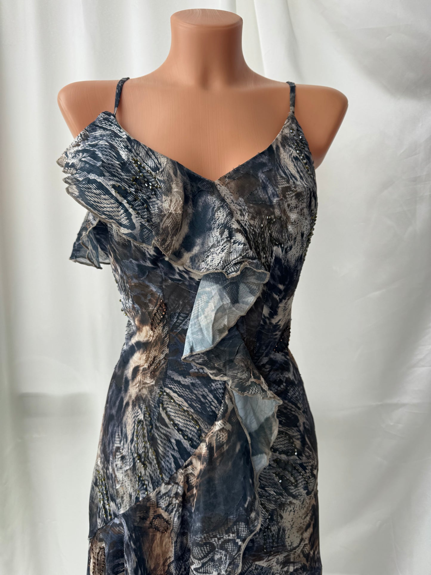 Stunning Snake Pattern Vintage Dress