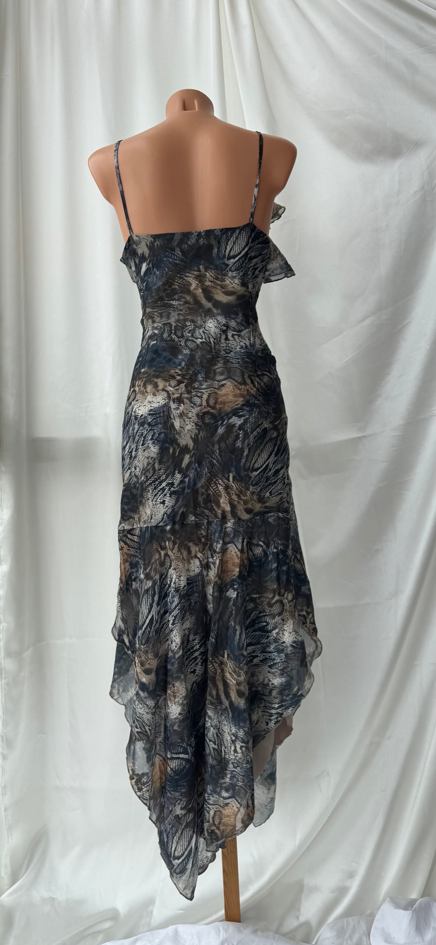Stunning Snake Pattern Vintage Dress