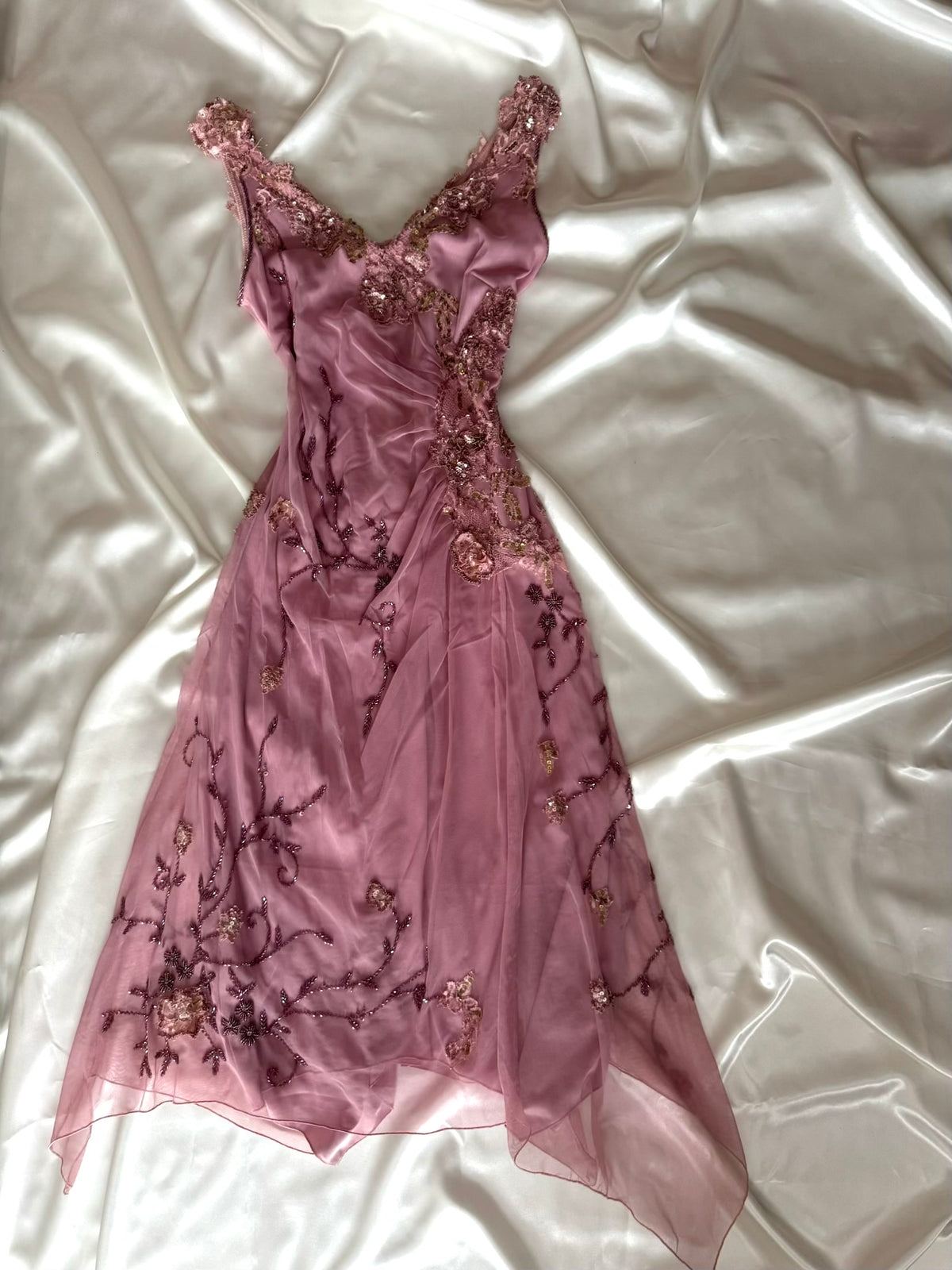 Gorgeous Pink Floral Vintage Dress