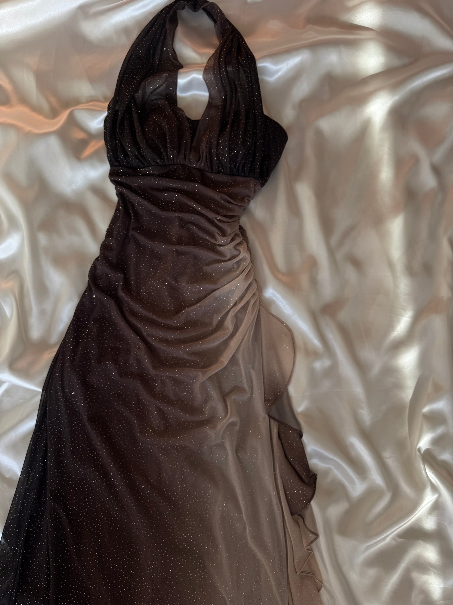 Sparkly Brown Ombre Vintage Dress