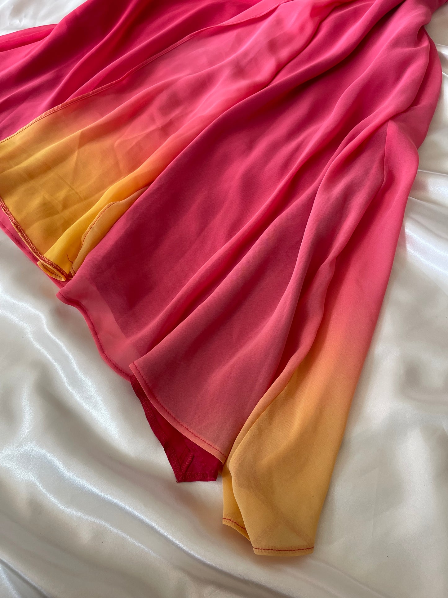 Red Ombre Mini Vintage Dress