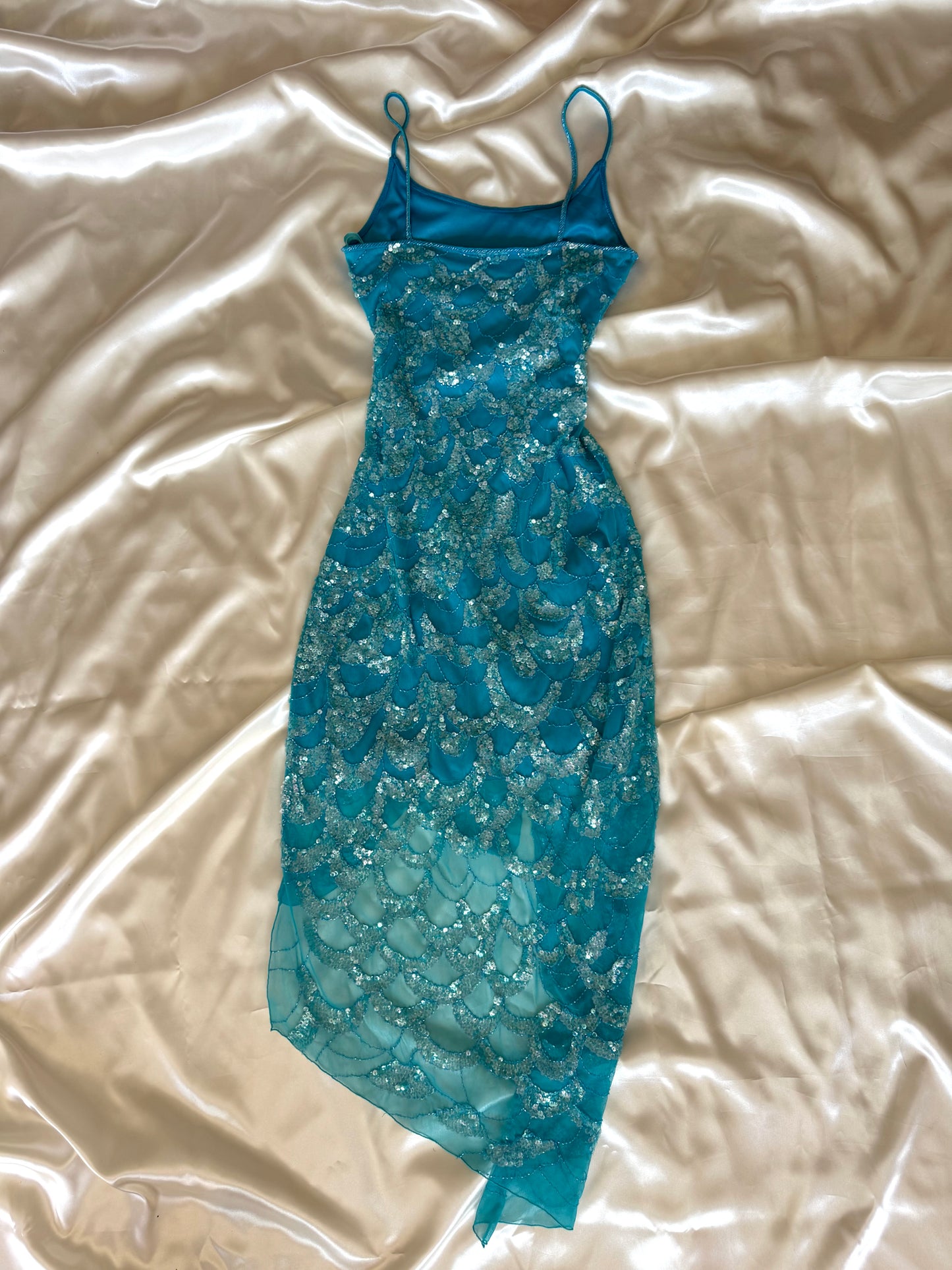 Absolutely Beautiful Sequin Light Blue Vintage Dress