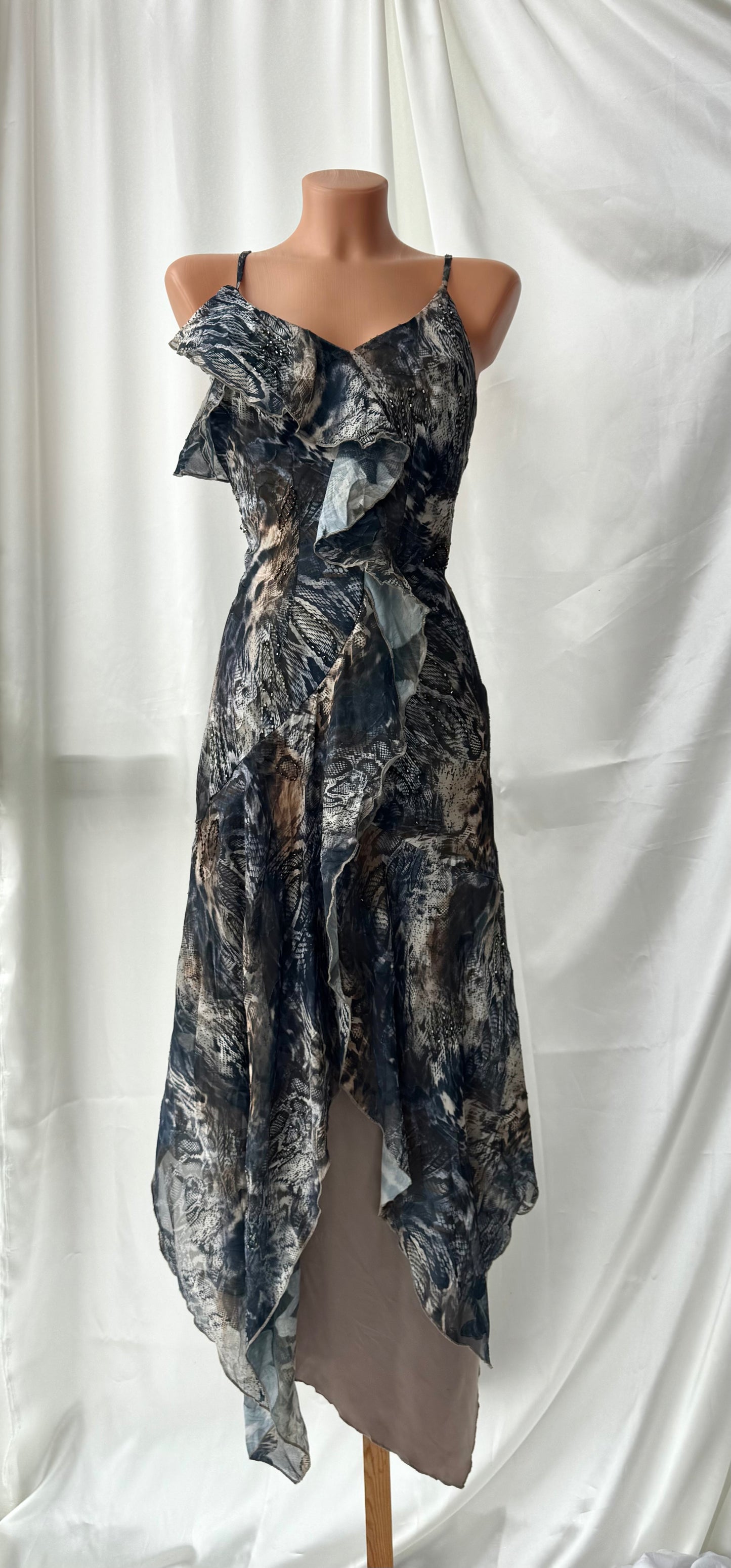 Stunning Snake Pattern Vintage Dress