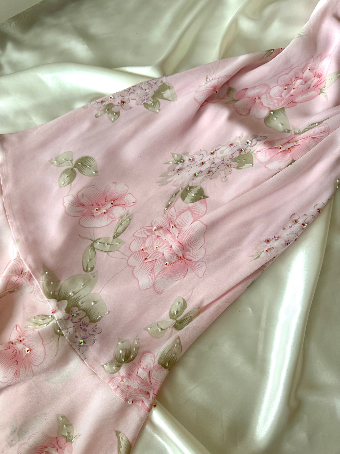 Gorgeous Pink Floral Vintage Dress