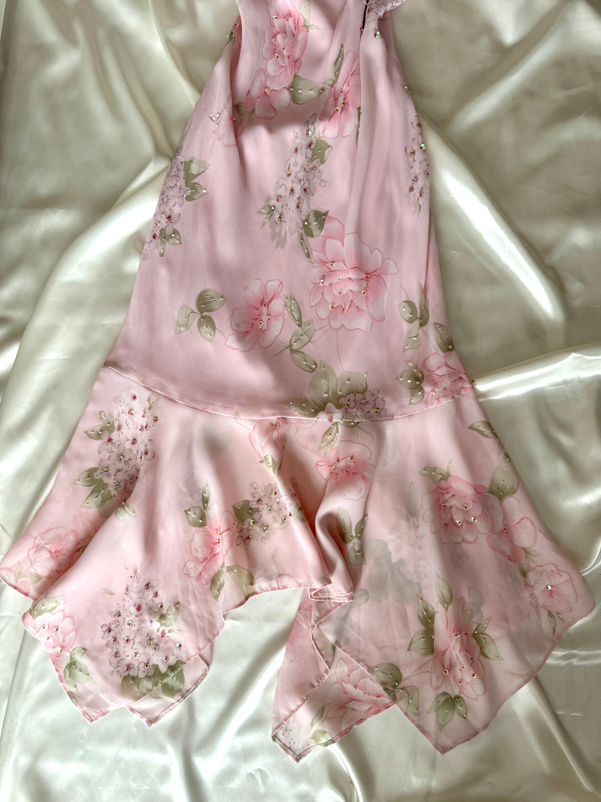 Gorgeous Pink Floral Vintage Dress