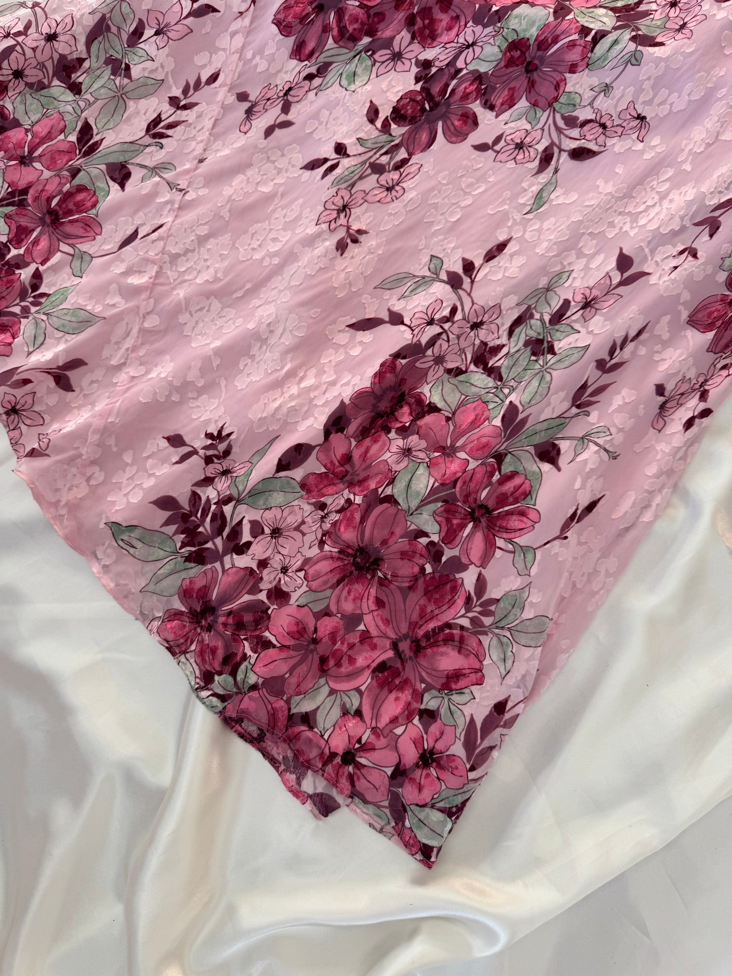 Gorgeous Pink Floral Vintage Dress