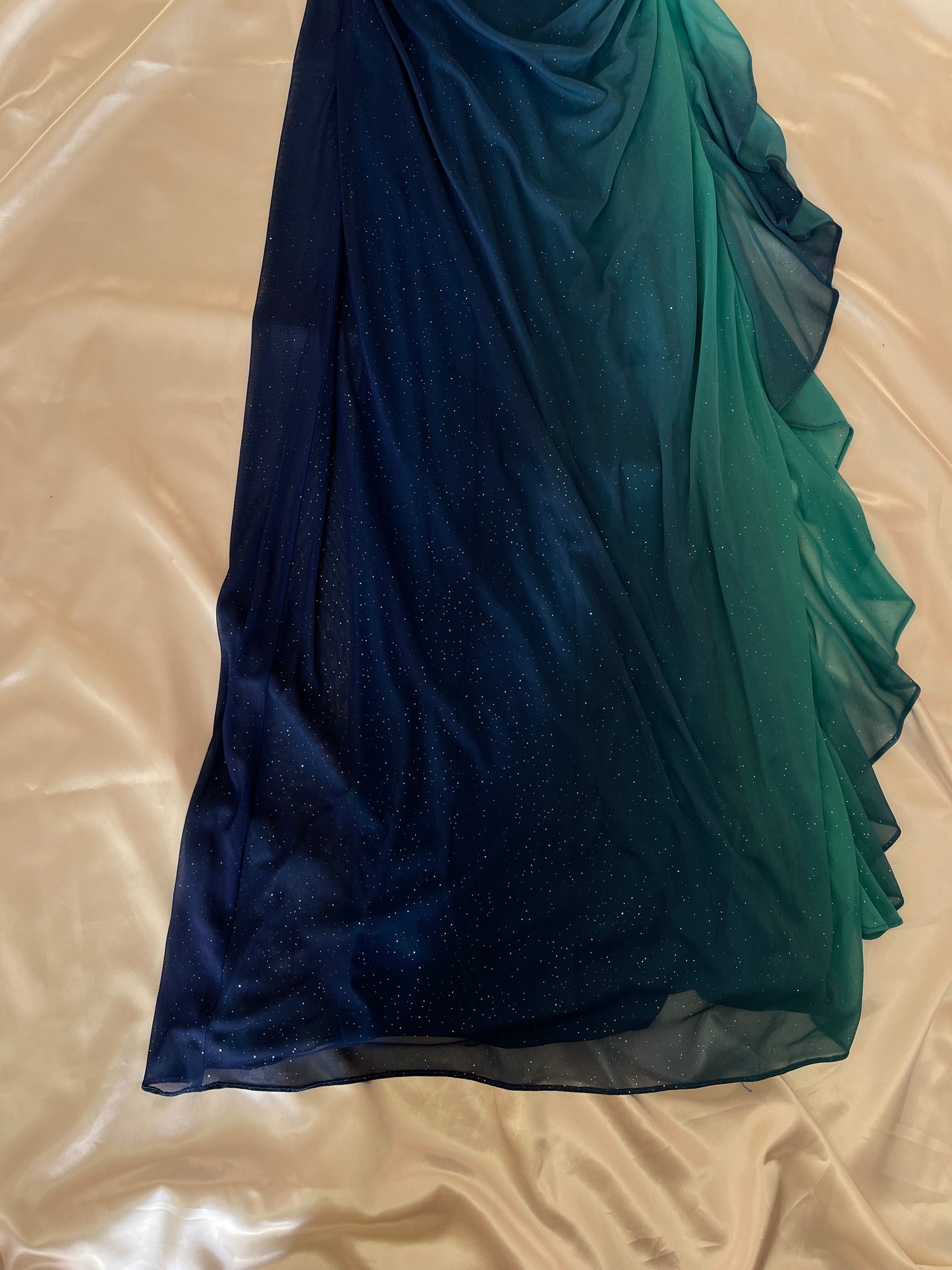 Sparkly Ombre Blue & Turquoise Vintage Dress