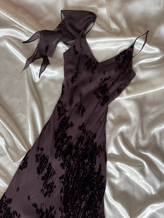 Gorgeous Brown Devore Gown