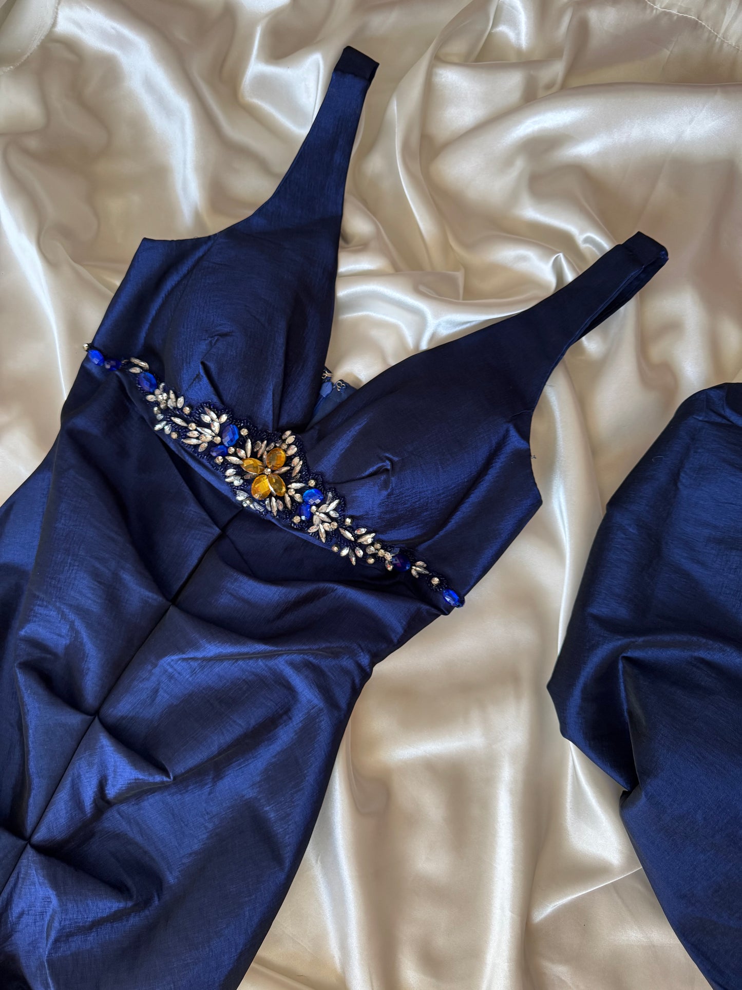 Absolutely Beautiful Mermaid Blue Vintage Ruched Dress