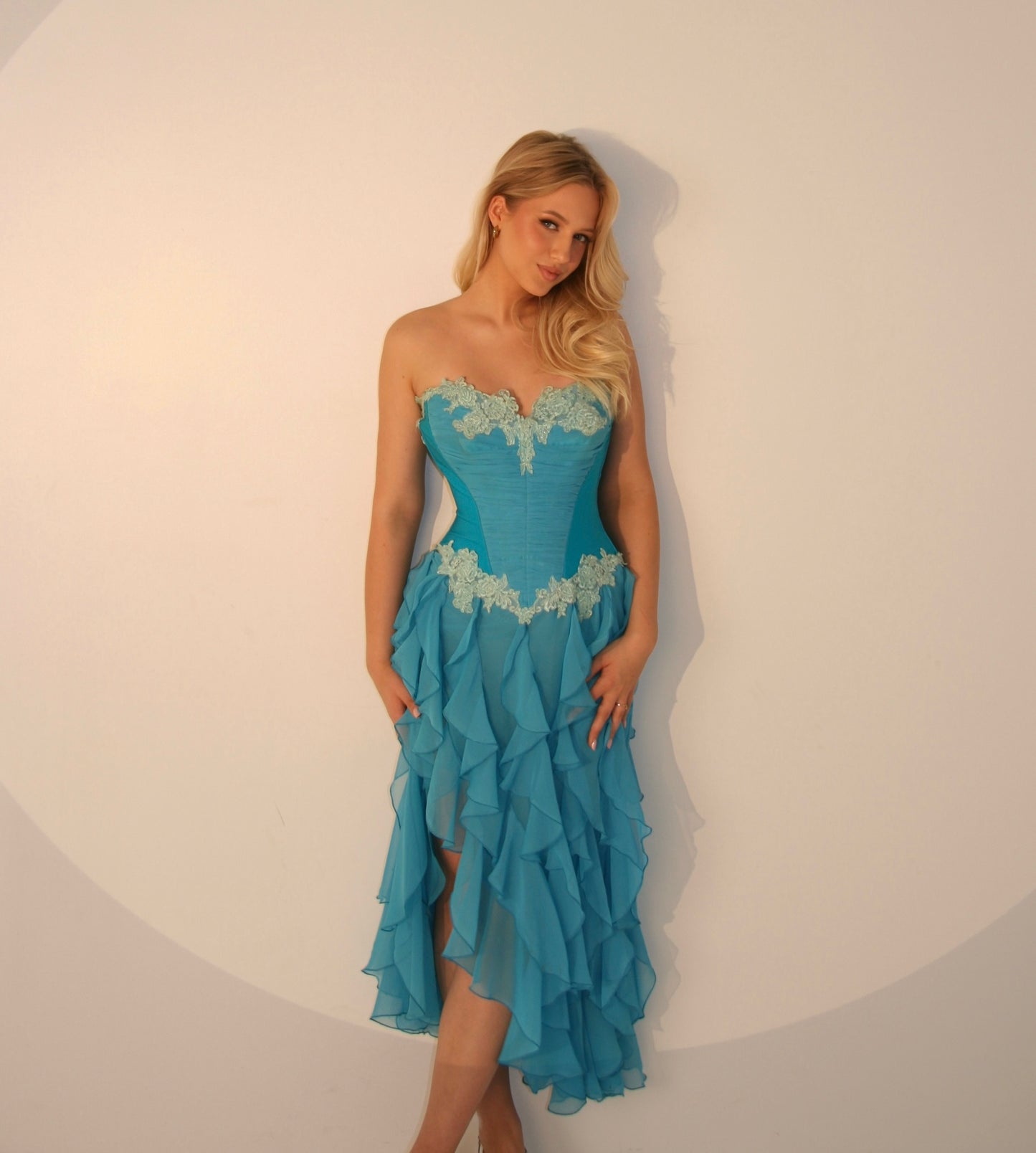 Catwalk Collection London Blue Corset Dress