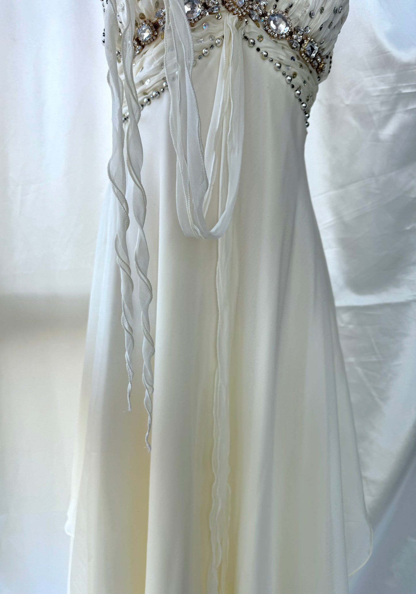 White Sparkly Vintage Dress