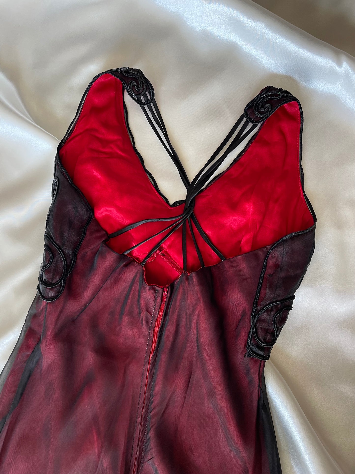 Red Black Butterfly Gothic Vintage Dress