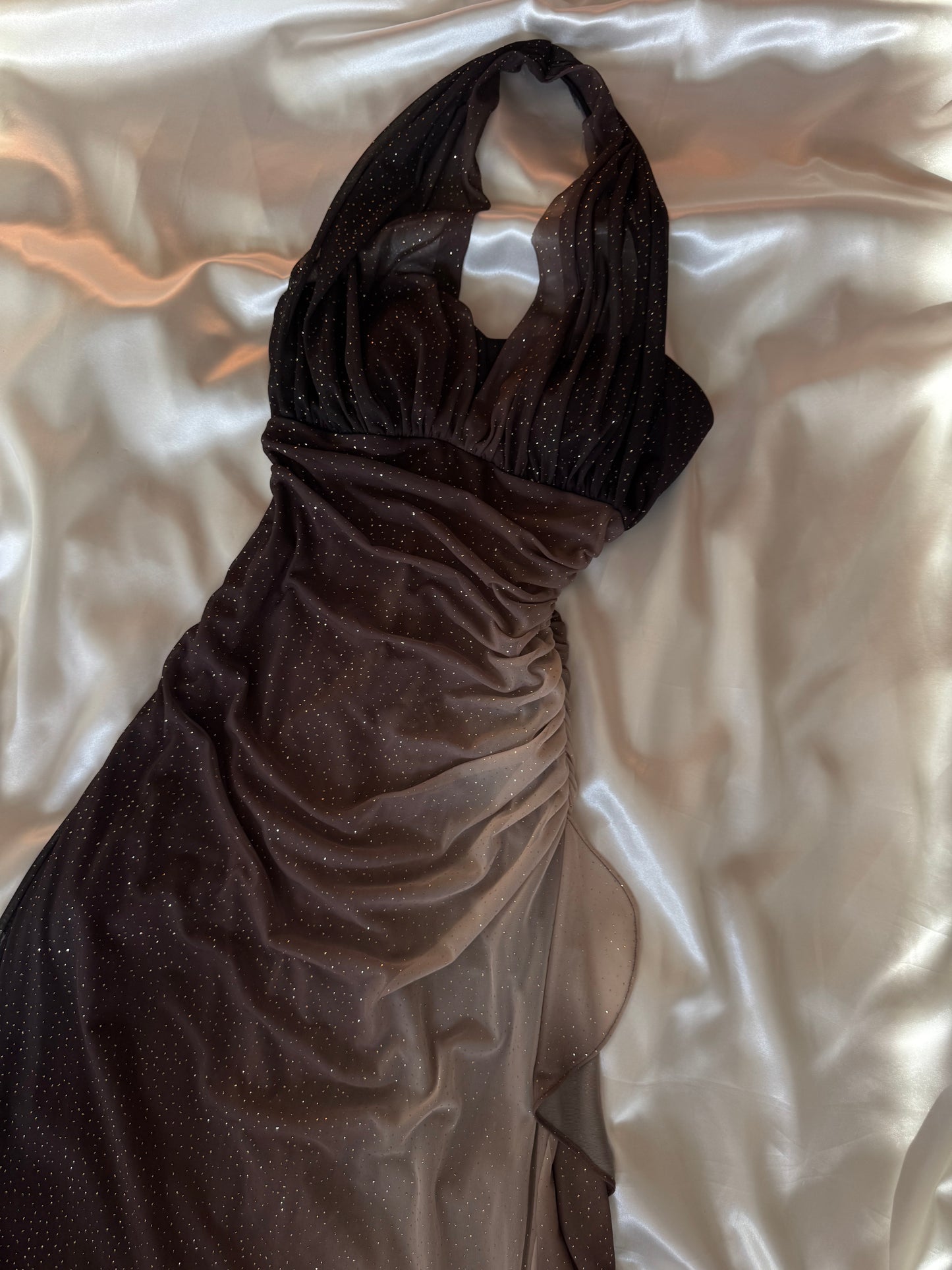 Sparkly Brown Ombre Vintage Dress