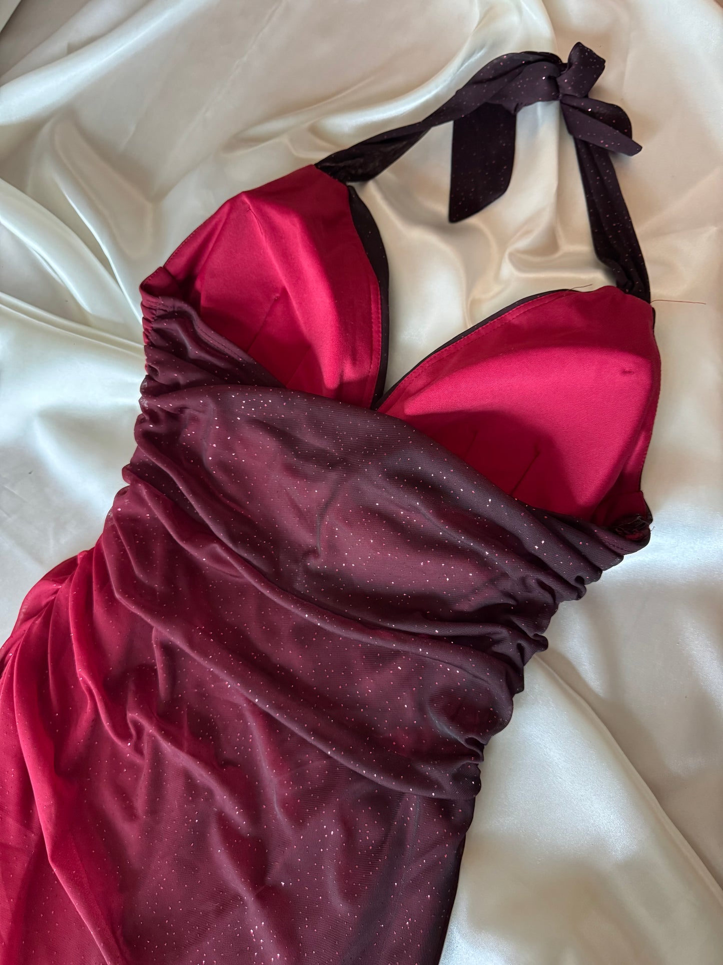 Sparkly Ombre Red Vintage Dress