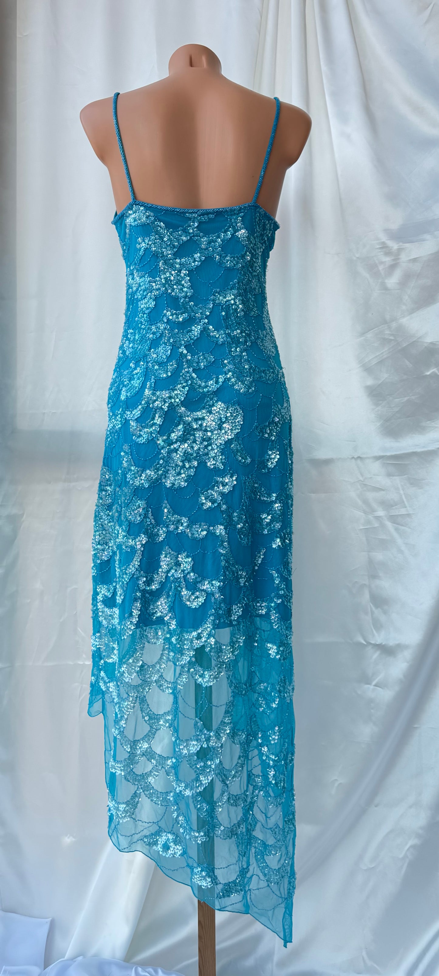 Absolutely Beautiful Sequin Light Blue Vintage Dress