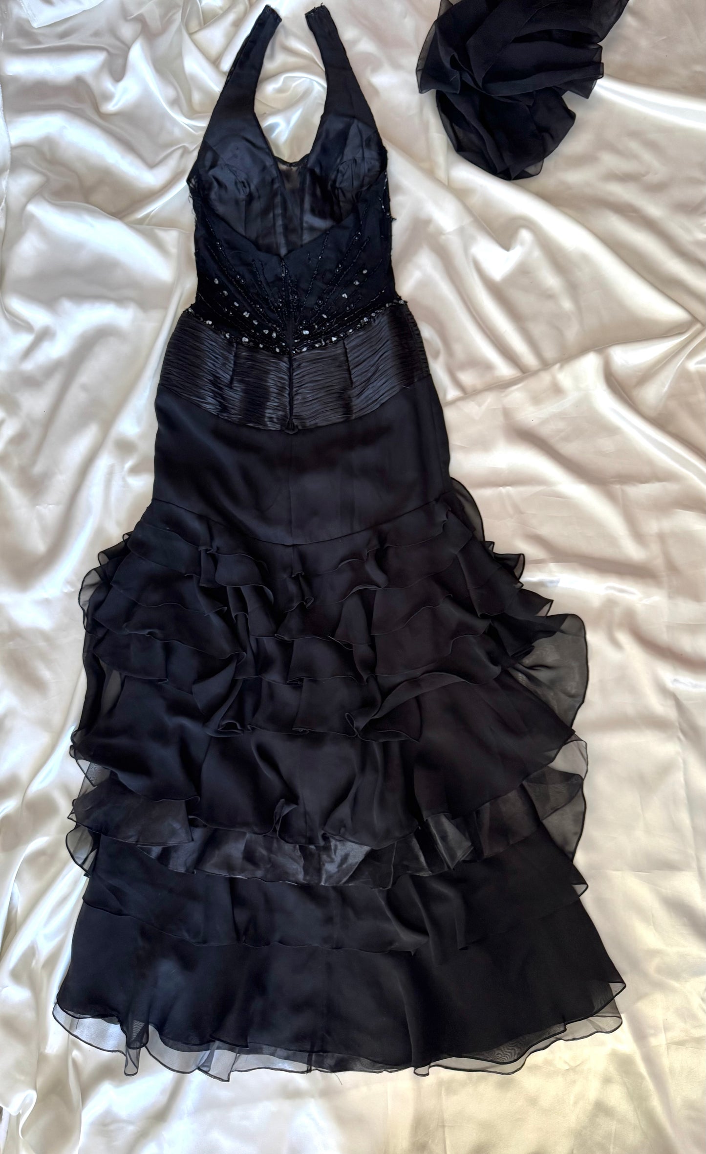 Spectacular Black Beaded Long dress